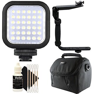 Foto 1 | Luz De Vídeo Led, Soporte Para Flash, Funda Y Kit De Limpieza De 3 Piezas - Venta Internacional.