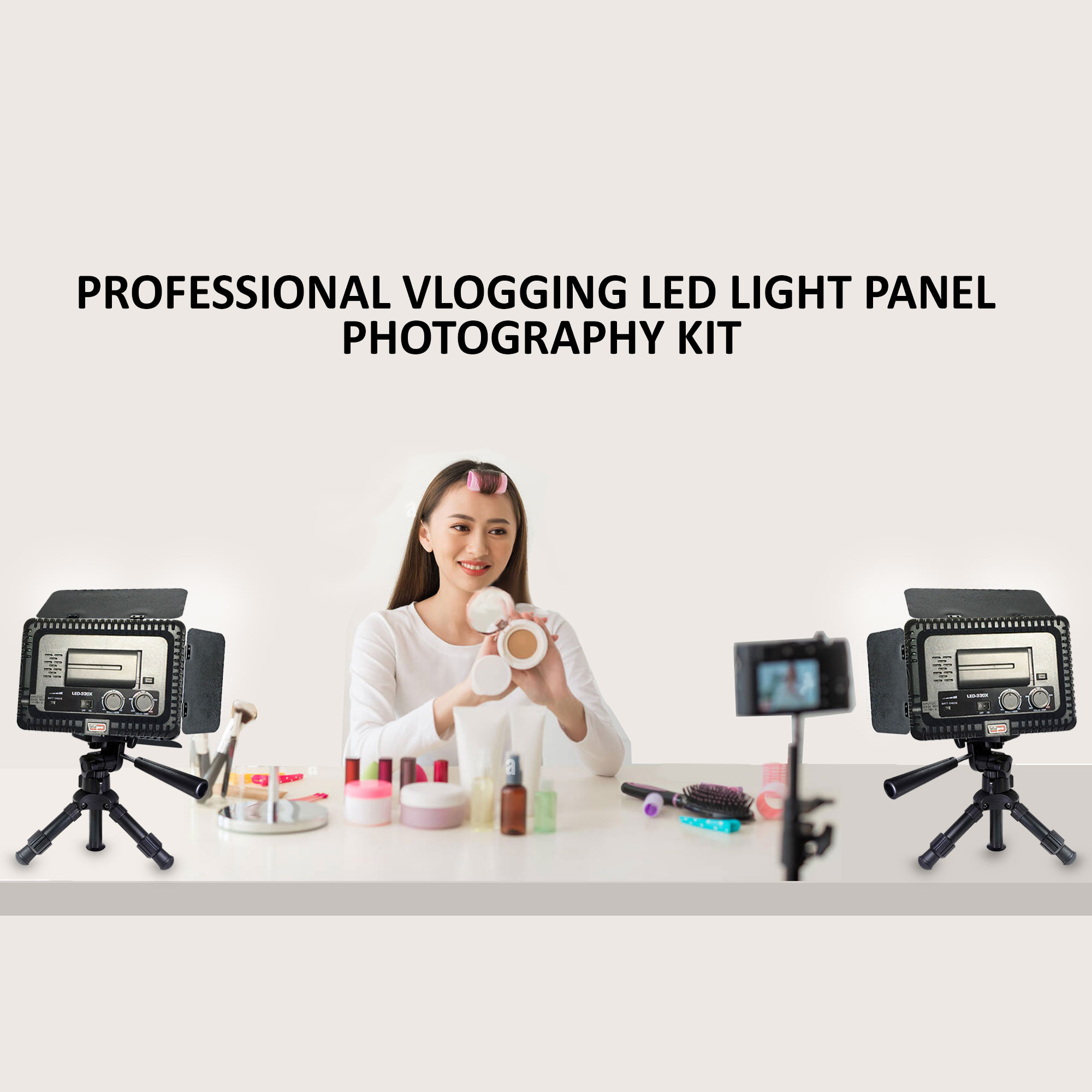 Foto 3 pulgar | Panel de Luz Led Vidpro Led-330x con Trípode X2 - Venta Internacional