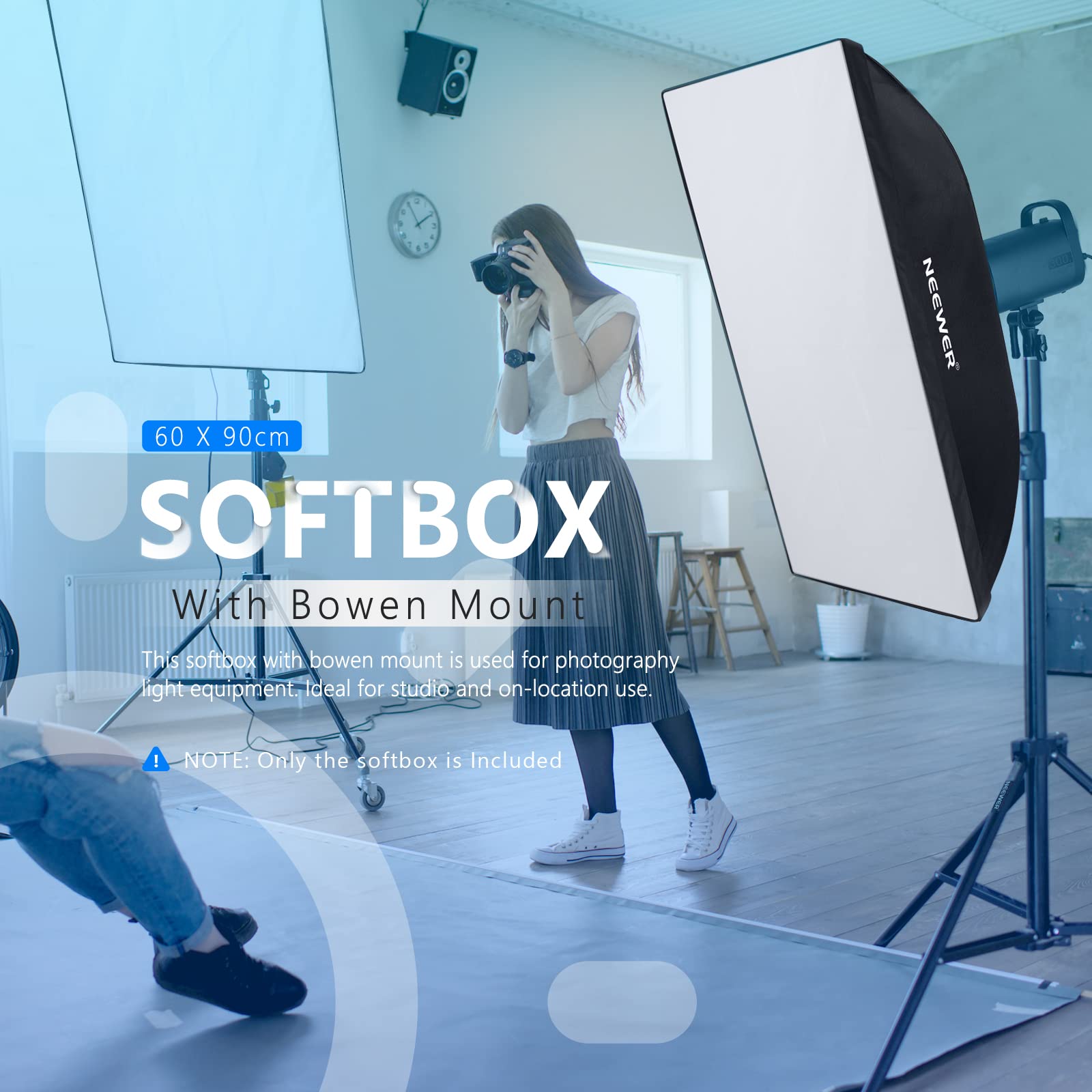 Foto 6 pulgar | Softbox Neewer Sb-bw6090 Rectangular De 60 X 90 Cm Con Soporte Bowens - Venta Internacional.