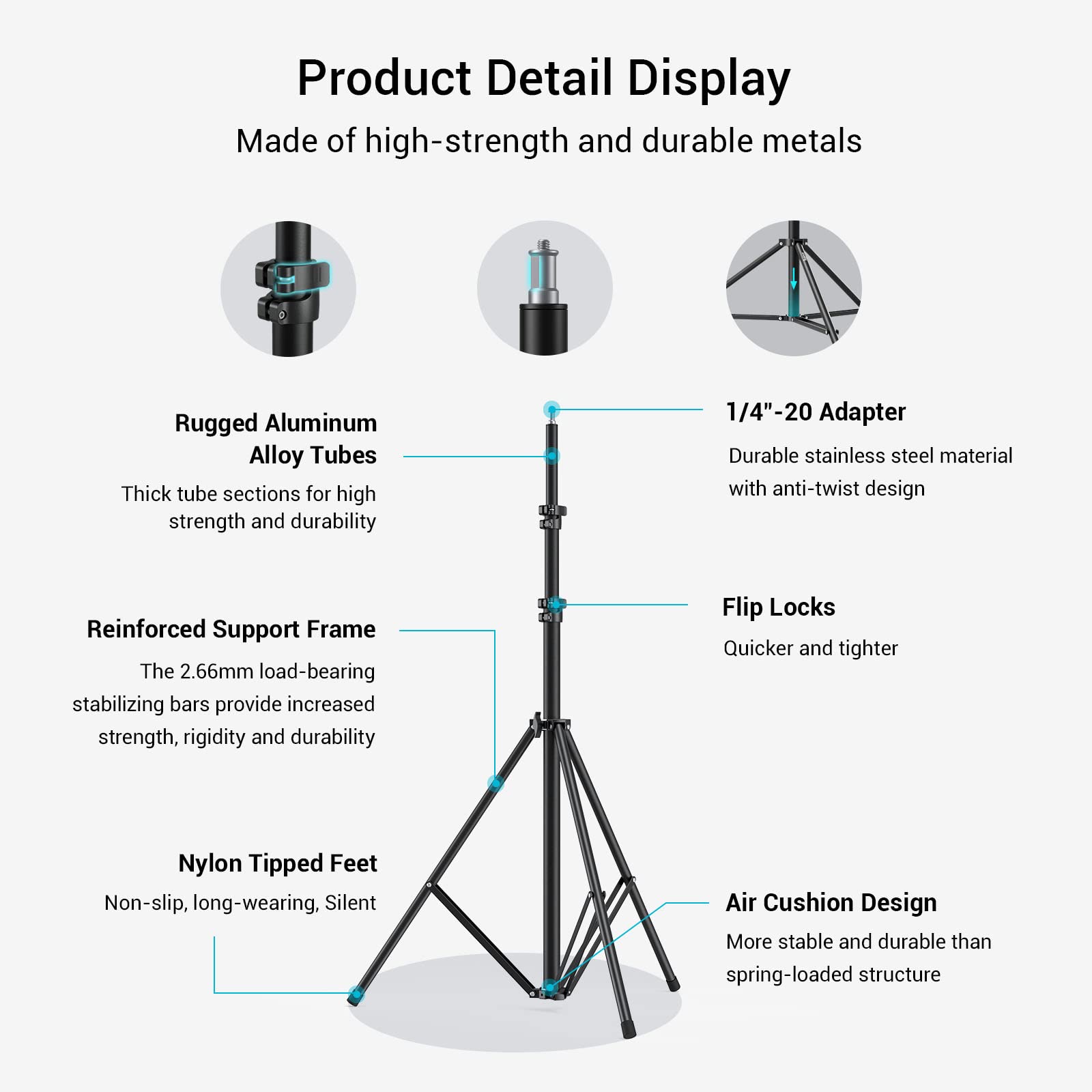 Foto 5 pulgar | Soporte De Luz Fotográfica Smallrig Ra-s280 Con Amortiguación Neumática De 280 Cm - Venta Internacional.