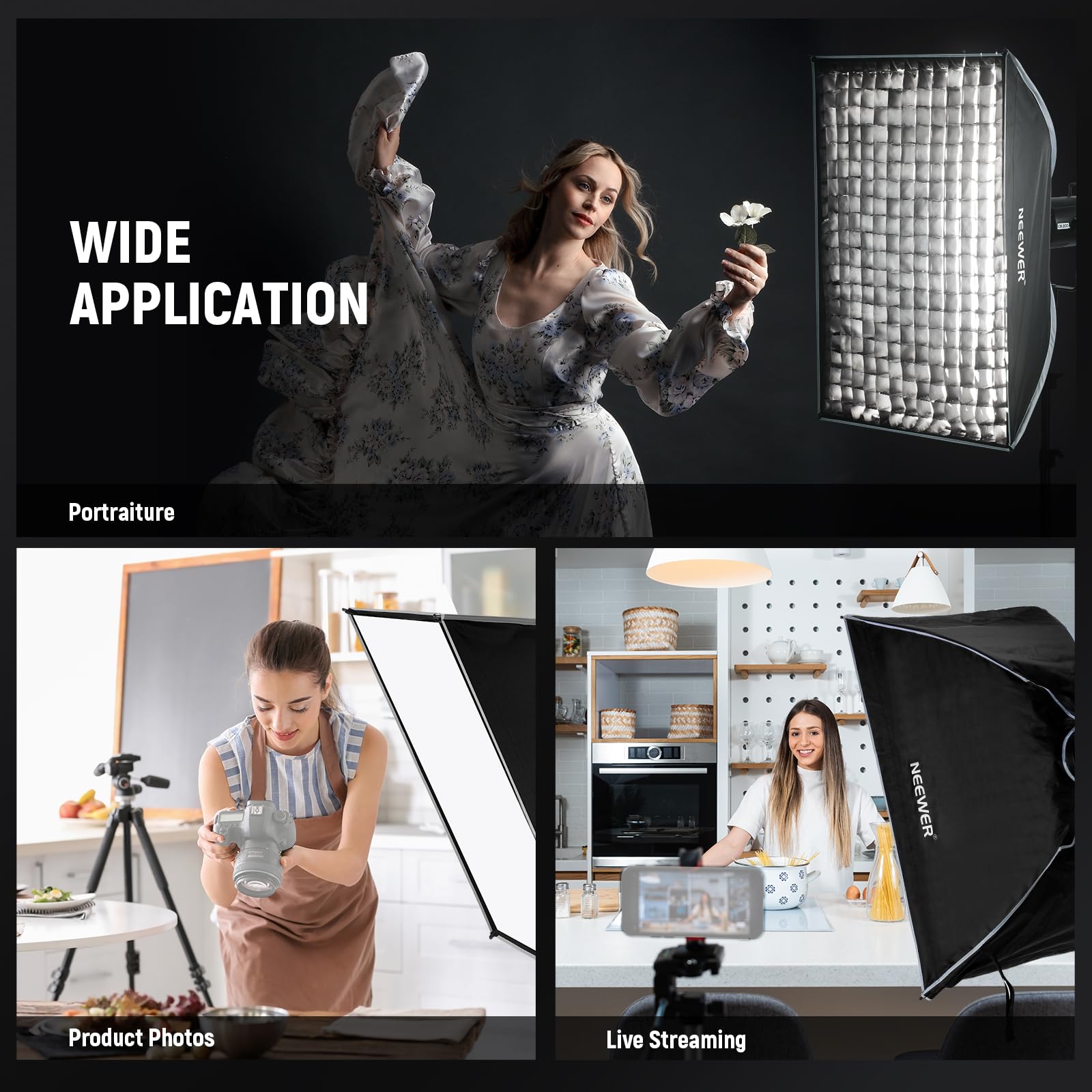 Foto 7 | Softbox Newer Rectangular De 24 X 35 Cm Con Soporte Bowens Para Aputure - Venta Internacional.