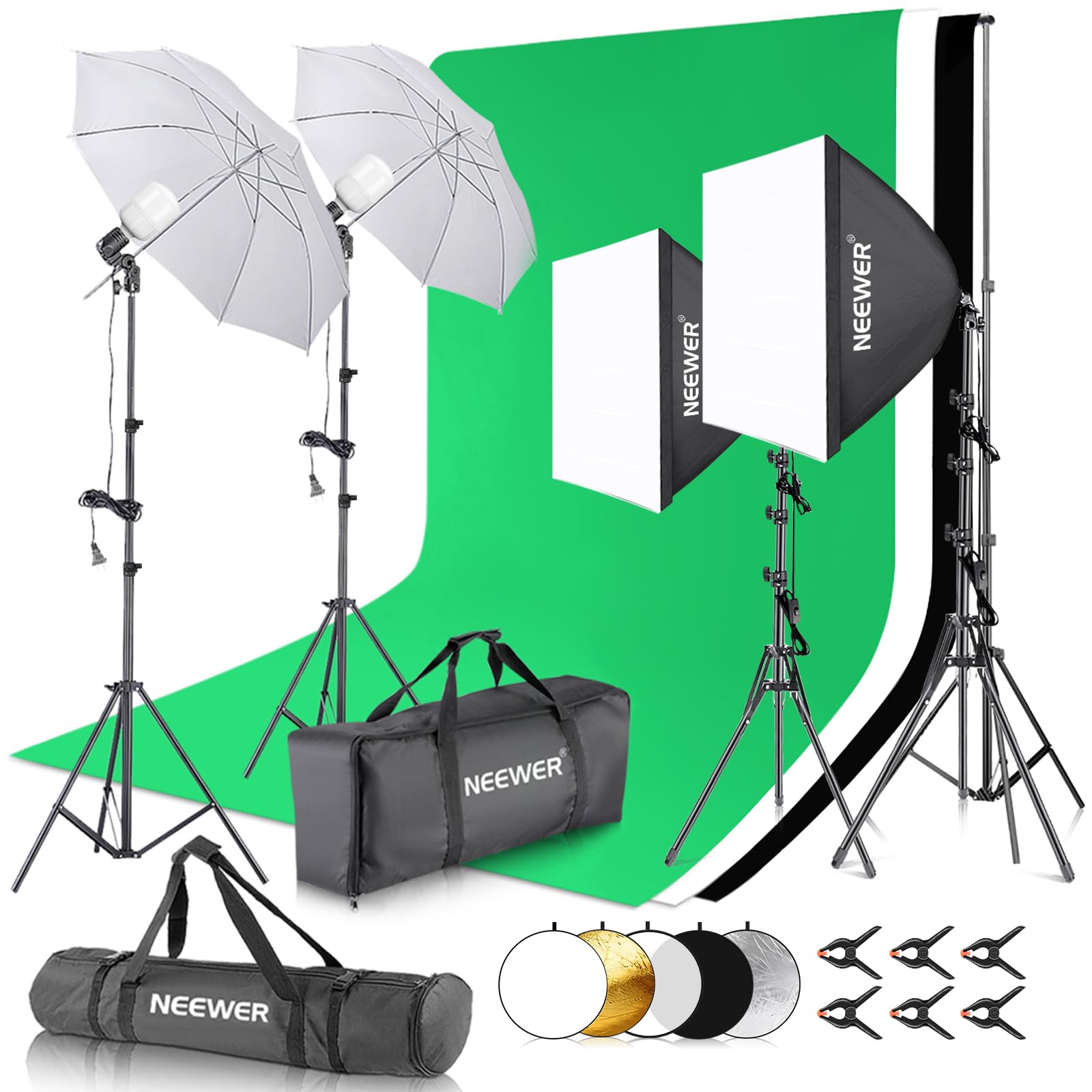 Foto 2 pulgar | Kit De Iluminación Fotográfica Neewer Con Fondos Y Soportes De 2,6 X 3 M - Venta Internacional.