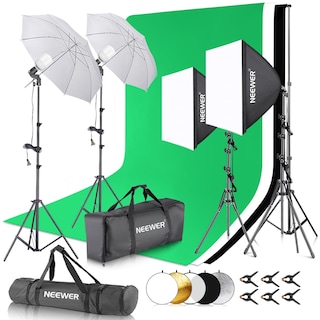 Foto 1 | Kit De Iluminación Fotográfica Neewer Con Fondos Y Soportes De 2,6 X 3 M - Venta Internacional.