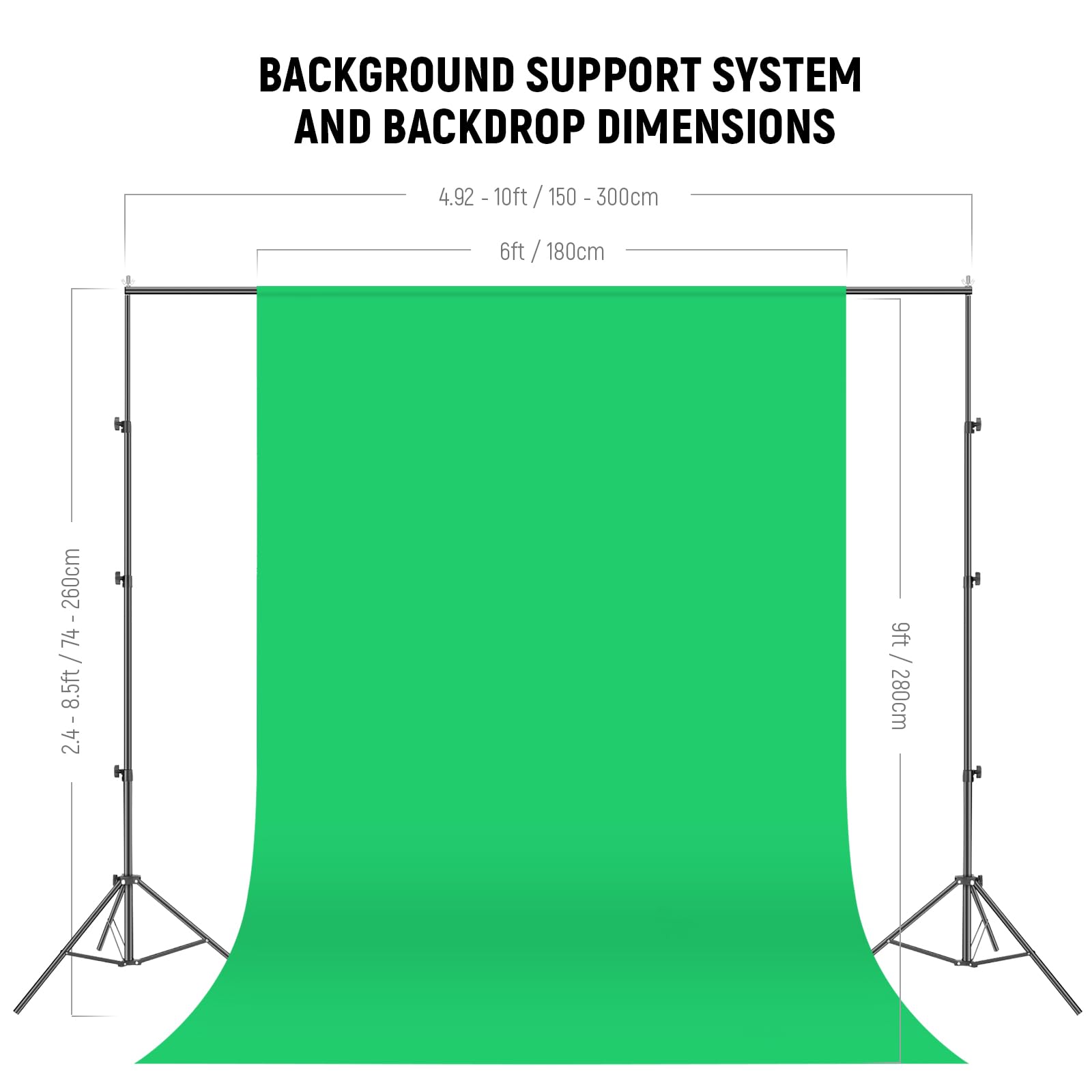 Foto 4 pulgar | Kit De Iluminación Fotográfica Neewer Con Fondos Y Soportes De 2,6 X 3 M - Venta Internacional.