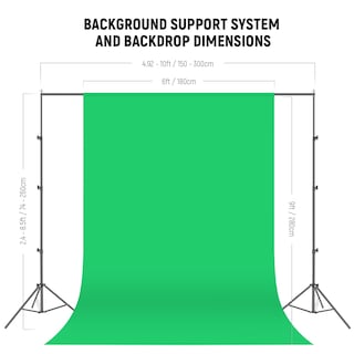 Foto 3 | Kit De Iluminación Fotográfica Neewer Con Fondos Y Soportes De 2,6 X 3 M - Venta Internacional.