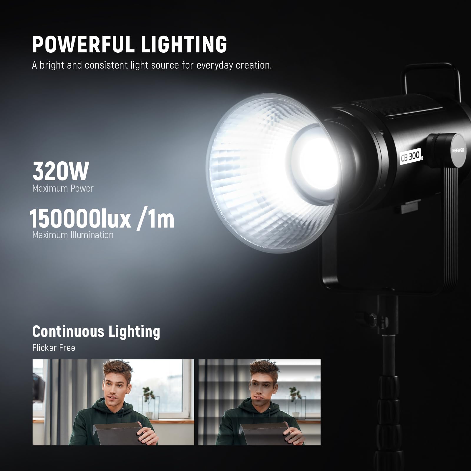 Foto 3 pulgar | Lámpara Led De Vídeo Neewer Cb300b, 320 W, Bicolor, 2700 K-6500 K - Venta Internacional.