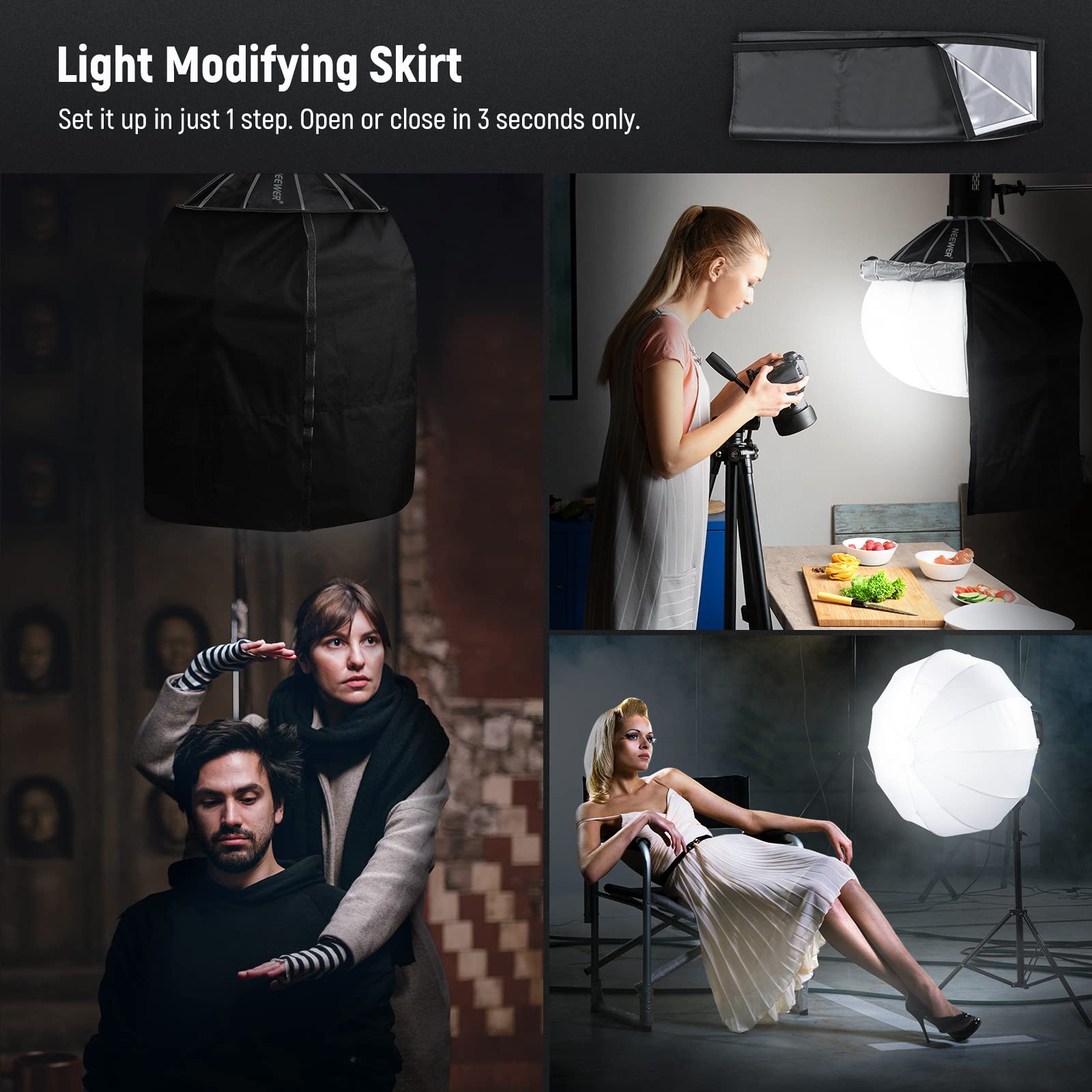 Foto 5 pulgar | Farol Softbox Neewer Ns65l, 65 X 65 X 55 Cm, Para Luz De Vídeo - Venta Internacional.