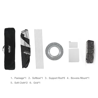Foto 2 | Softbox Godox Fw120 Strip Softbox De 120 Cm Con Rejilla En Forma De Panal - Venta Internacional.