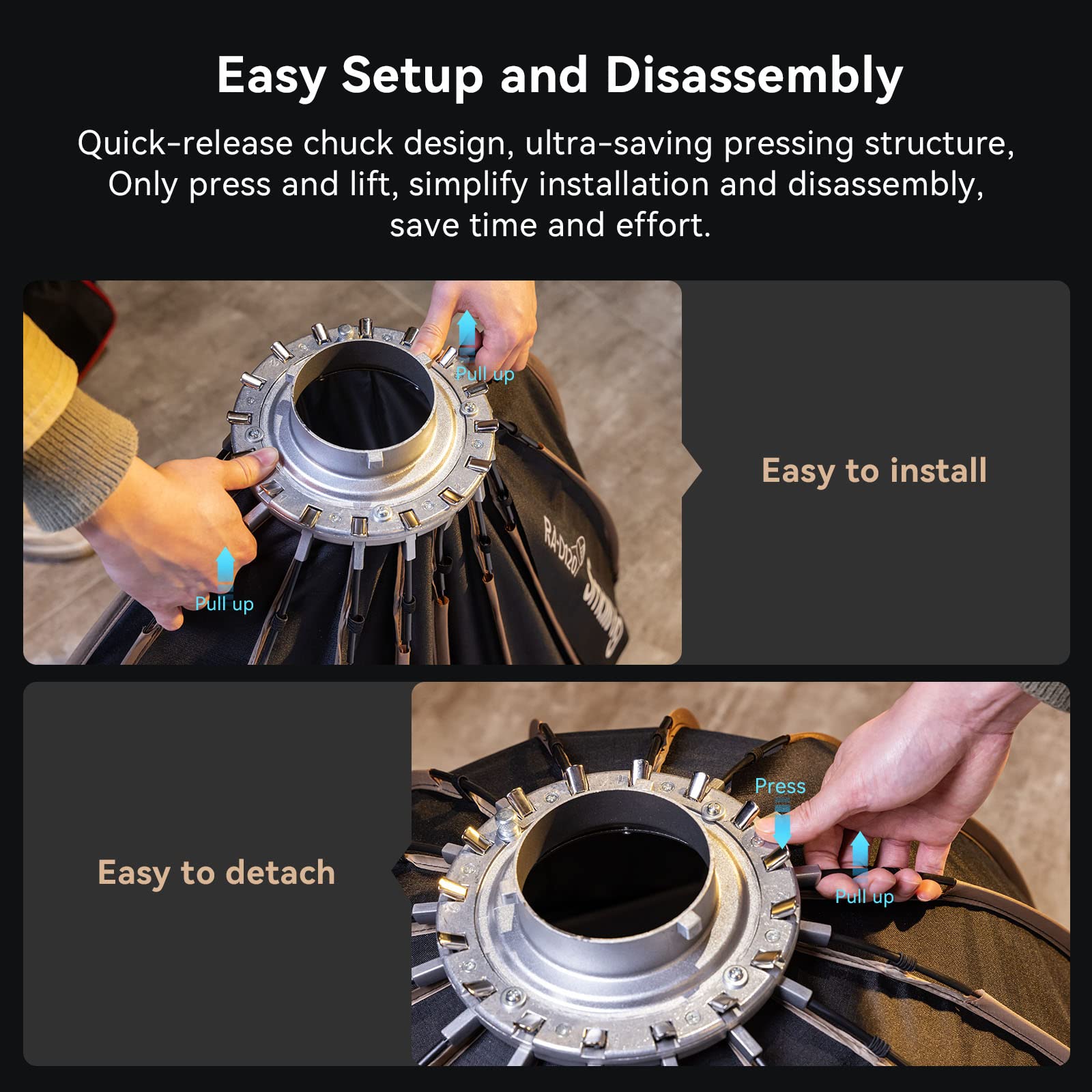 Foto 4 pulgar | Softbox Parabólico Smallrig Quick Release Para Soporte Bowens - Venta Internacional.