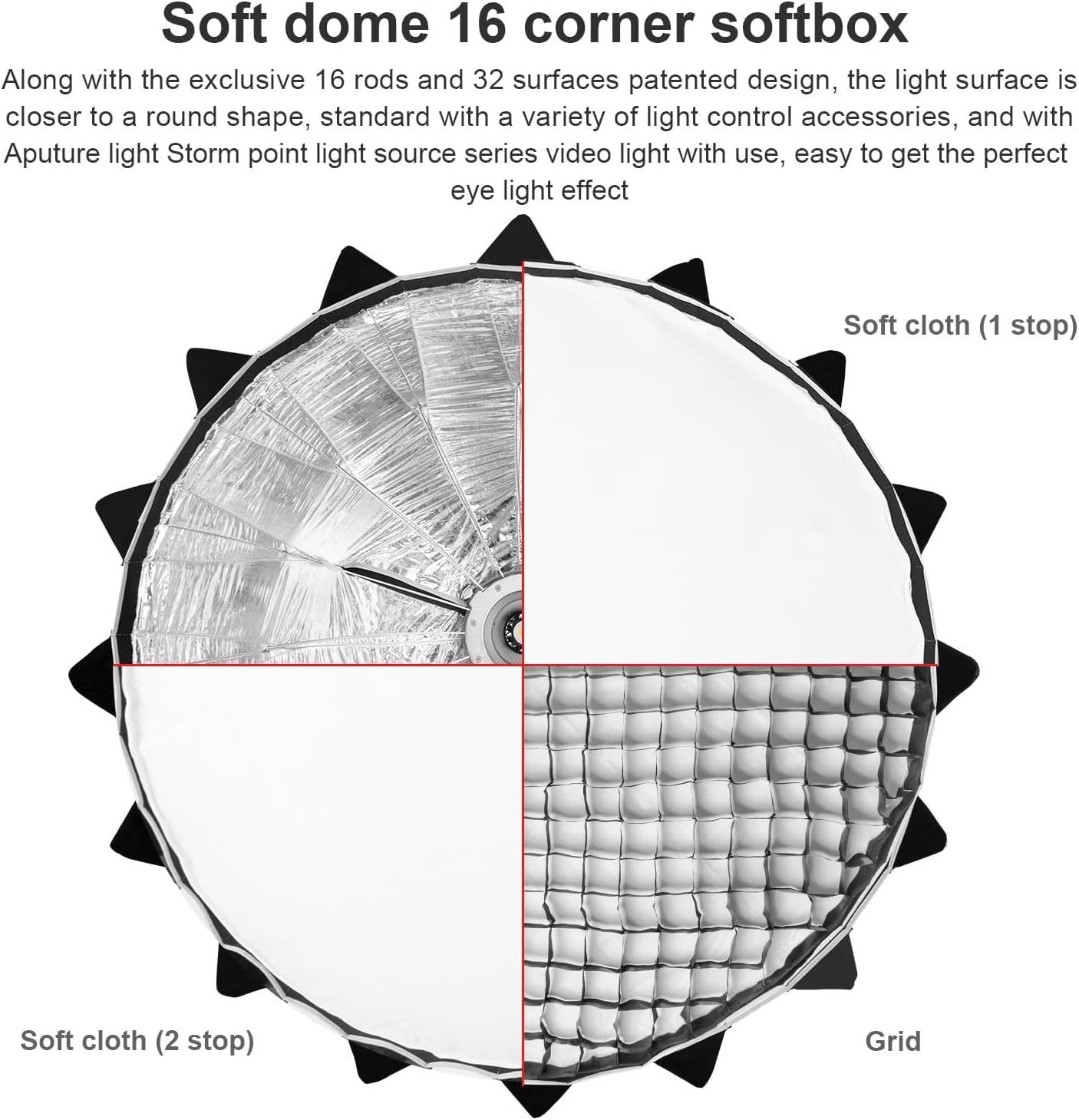 Foto 8 pulgar | Softbox Aputure Light Dome Iii (90 Cm) Para Luces Aputure - Venta Internacional.