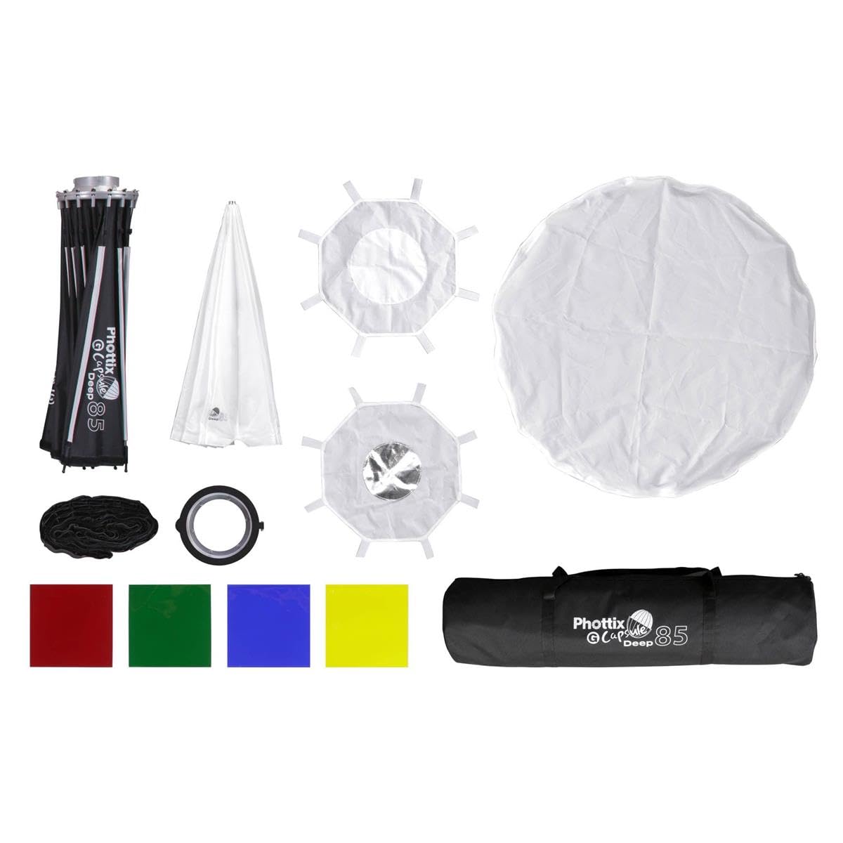 Softbox Phottix G-capsule De 85 Cm De Profundidad Con Soporte De Filtro De Gel - Venta Internacional.