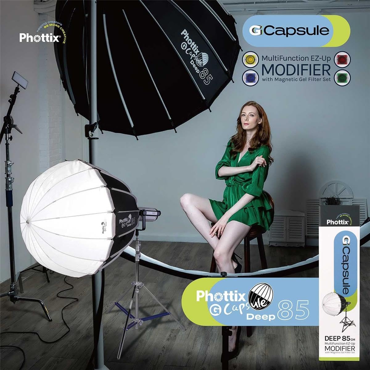 Foto 6 pulgar | Softbox Phottix G-capsule De 85 Cm De Profundidad Con Soporte De Filtro De Gel - Venta Internacional.