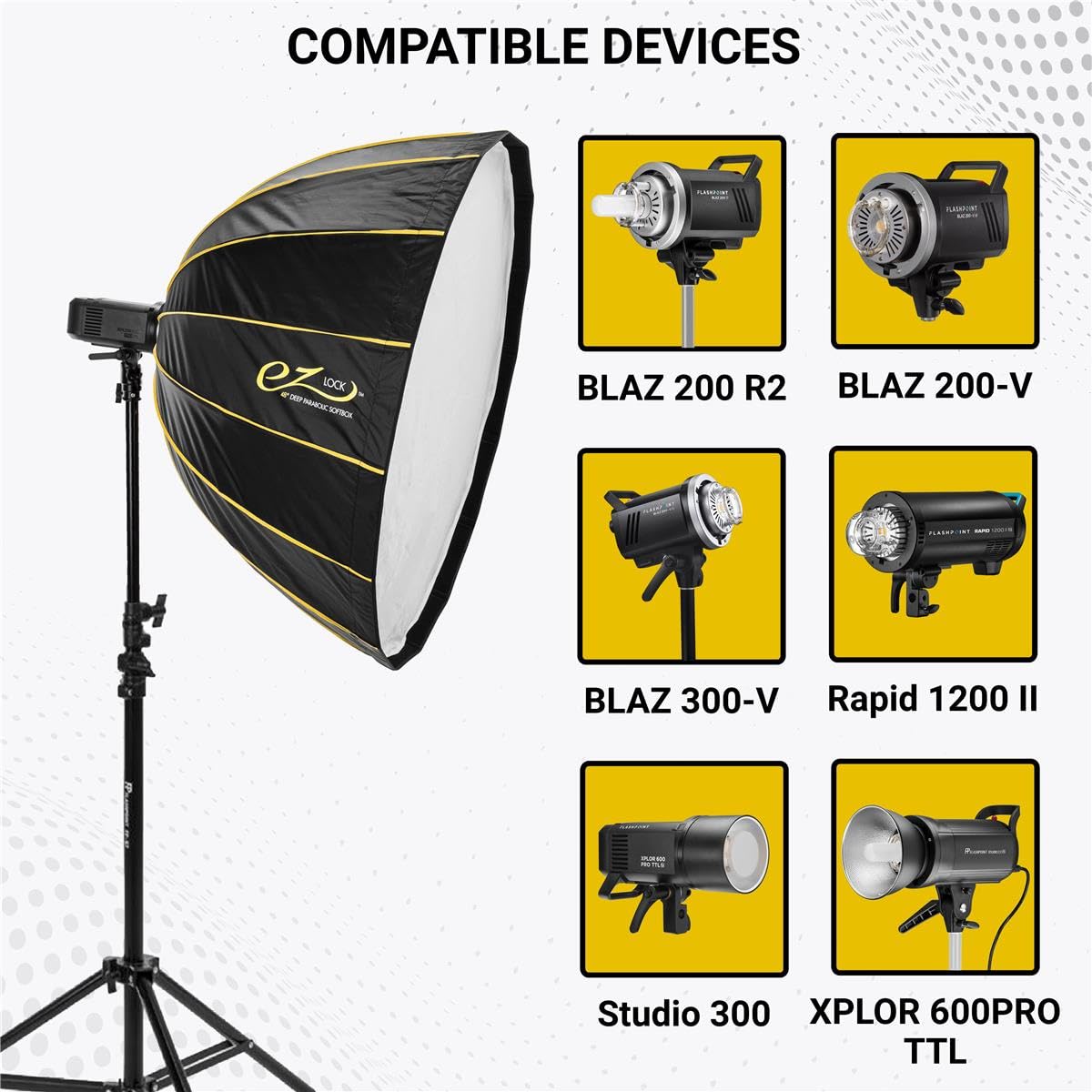 Foto 6 pulgar | Softbox Glow Ez Lock 48 Deep Parabolic Quick Para Bowens - Venta Internacional.