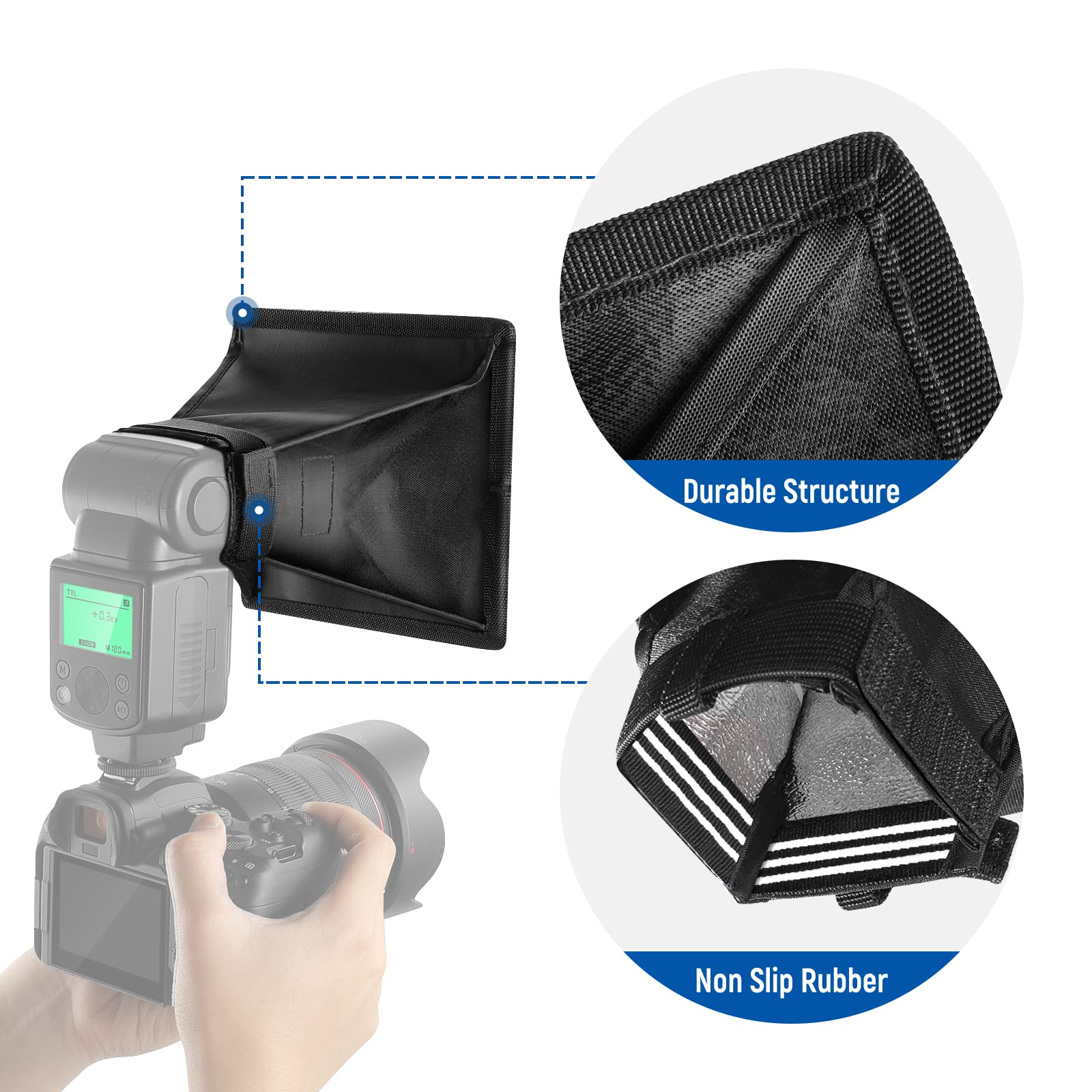 Foto 6 | Luz Difusora De Flash Softbox Neewer Universal De 15 Cm X 12,5 Cm - Venta Internacional.