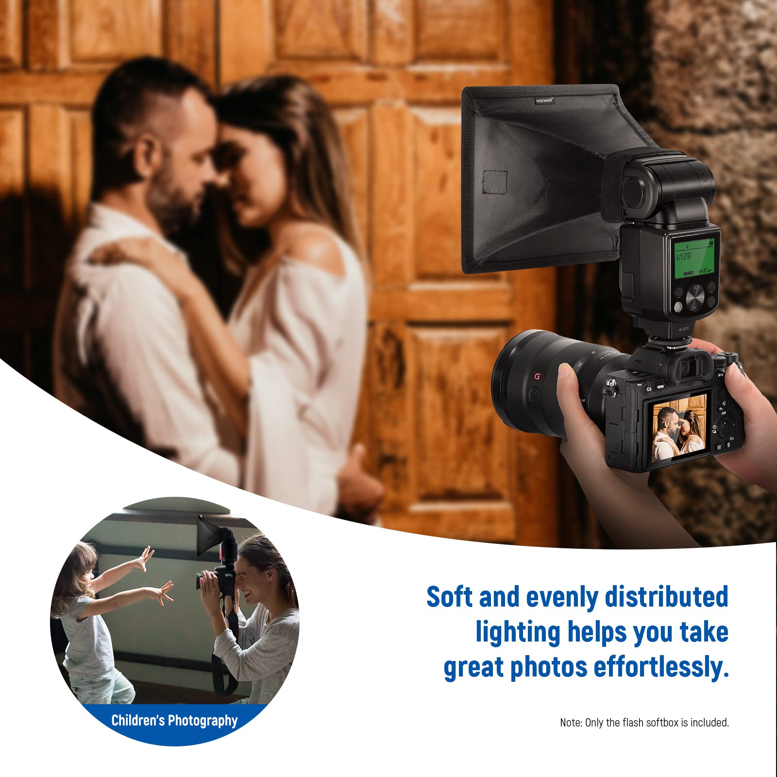 Foto 7 | Luz Difusora De Flash Softbox Neewer Universal De 15 Cm X 12,5 Cm - Venta Internacional.