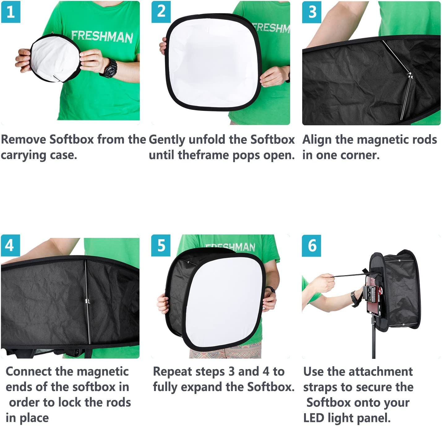 Foto 3 | Softbox Para Panel De Luz Led Neewer 660/530/480 Con Bolsa - Venta Internacional.