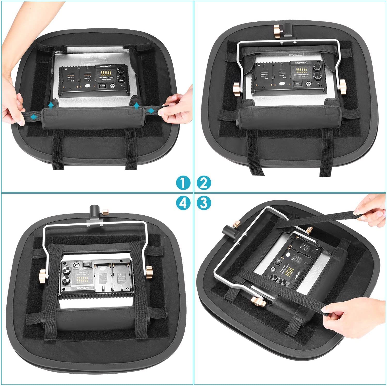 Foto 4 | Softbox Para Panel De Luz Led Neewer 660/530/480 Con Bolsa - Venta Internacional.