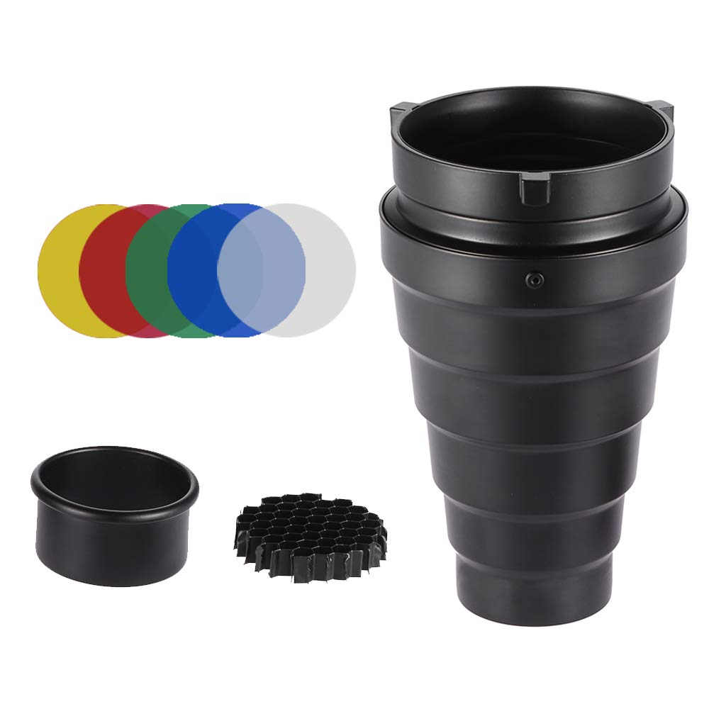 Foto 2 pulgar | Iluminación Fotográfica Snoot Andoer Bowens Mount Con Filtro - Venta Internacional.