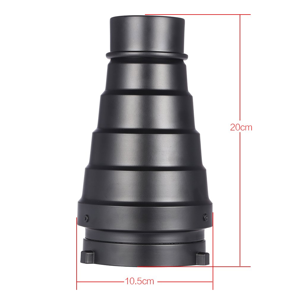 Foto 3 pulgar | Iluminación Fotográfica Snoot Andoer Bowens Mount Con Filtro - Venta Internacional.