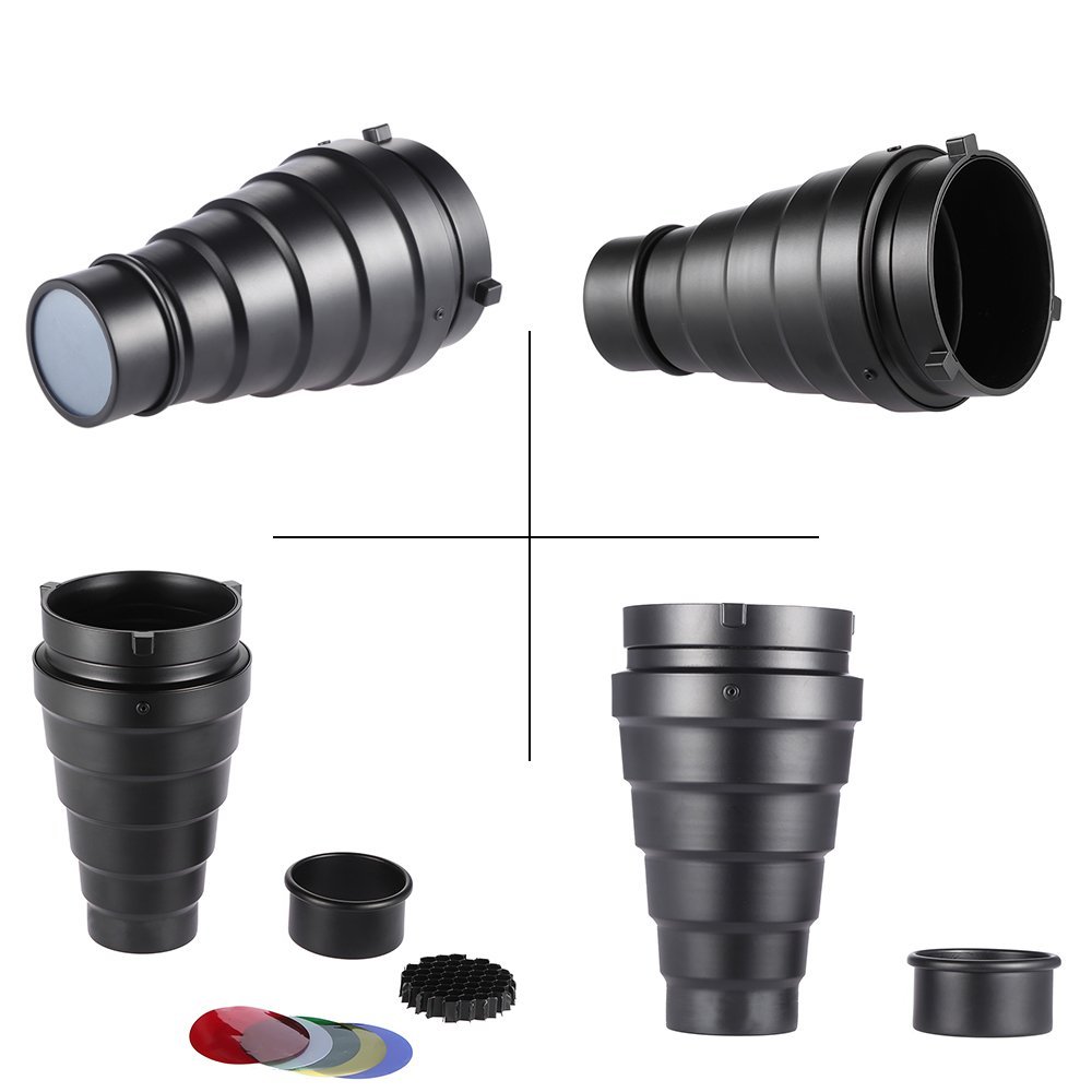 Foto 4 pulgar | Iluminación Fotográfica Snoot Andoer Bowens Mount Con Filtro - Venta Internacional.