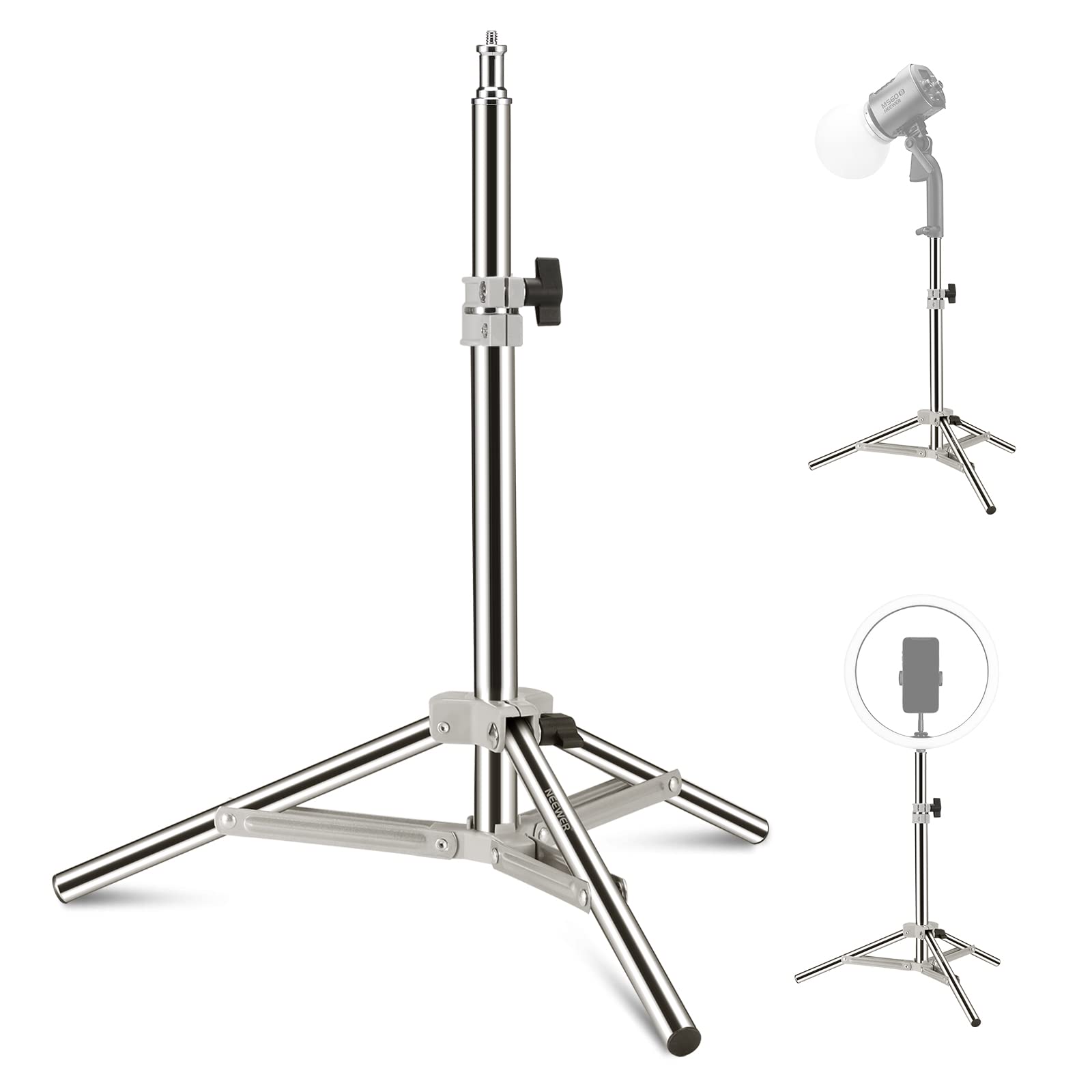 Soporte De Luz Para Fotografía Neewer St-50ss 35-50 Cm De Acero Inoxidable - Venta Internacional.