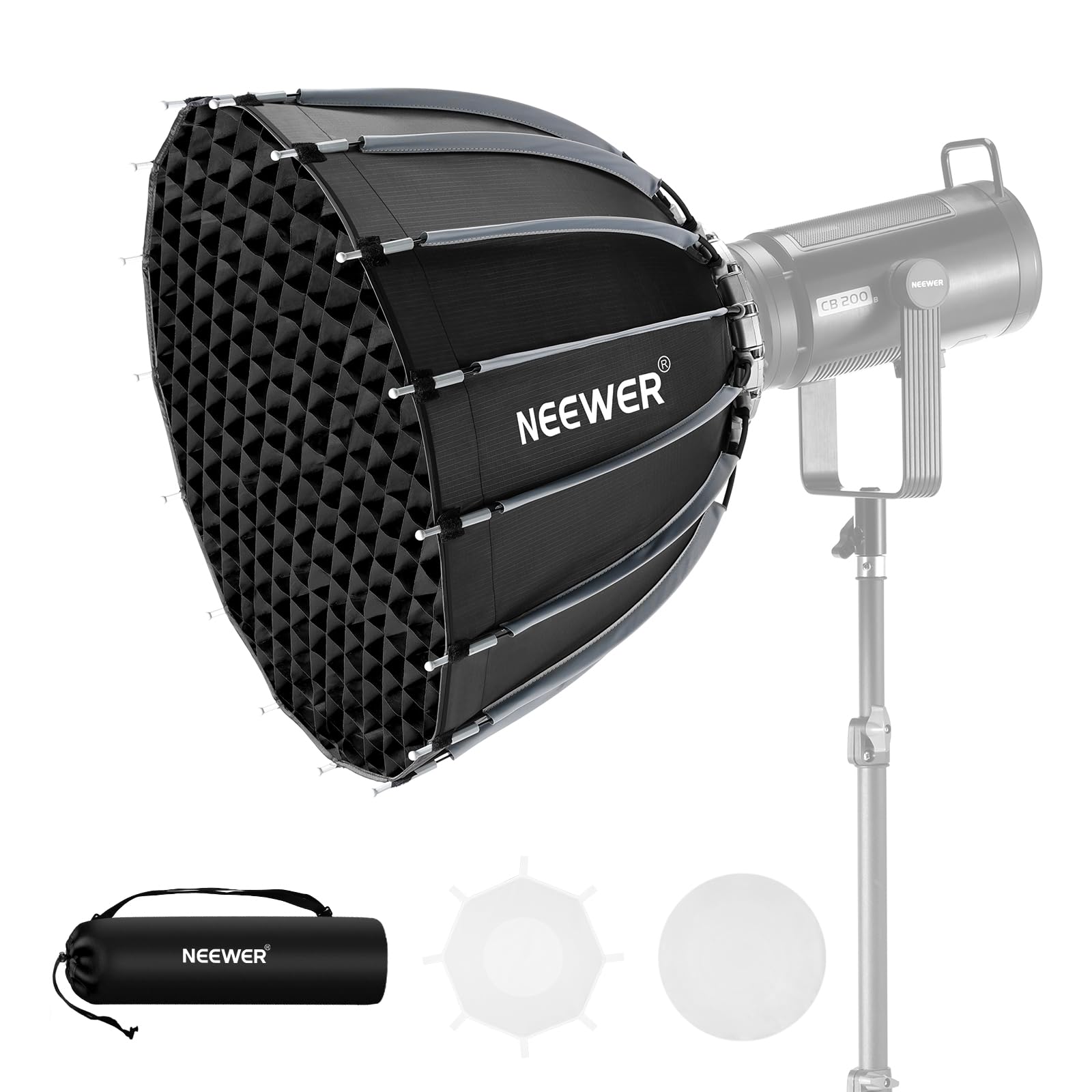 Foto 2 pulgar | Softbox Neewer Ns55p Parabólico De 55 Cm Con Difusores, Rejilla Y Bolsa - Venta Internacional.