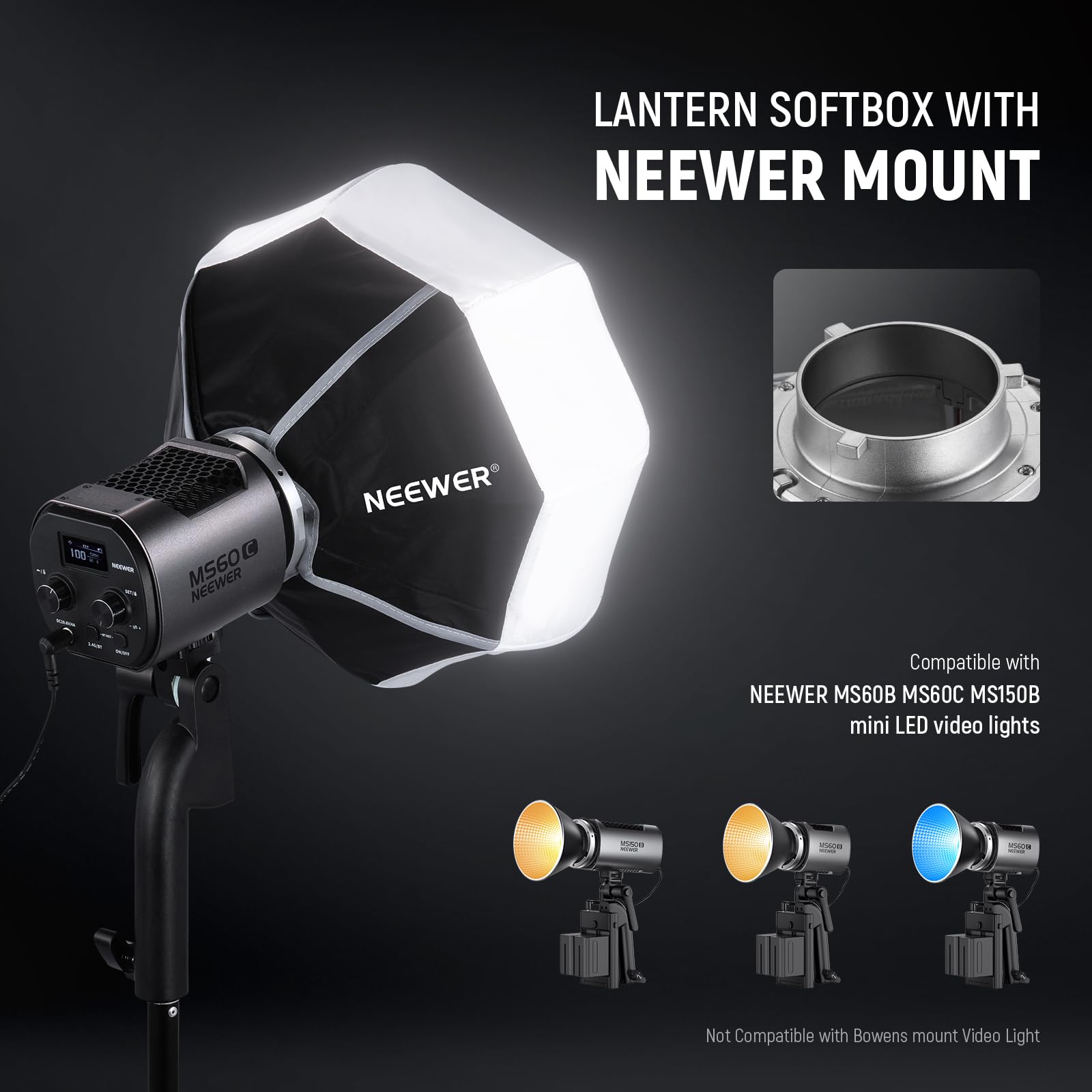 Foto 6 pulgar | Farol Softbox Neewer Ns6l Para Ms60 Ms60b Ms60c Ms150b Led - Venta Internacional.