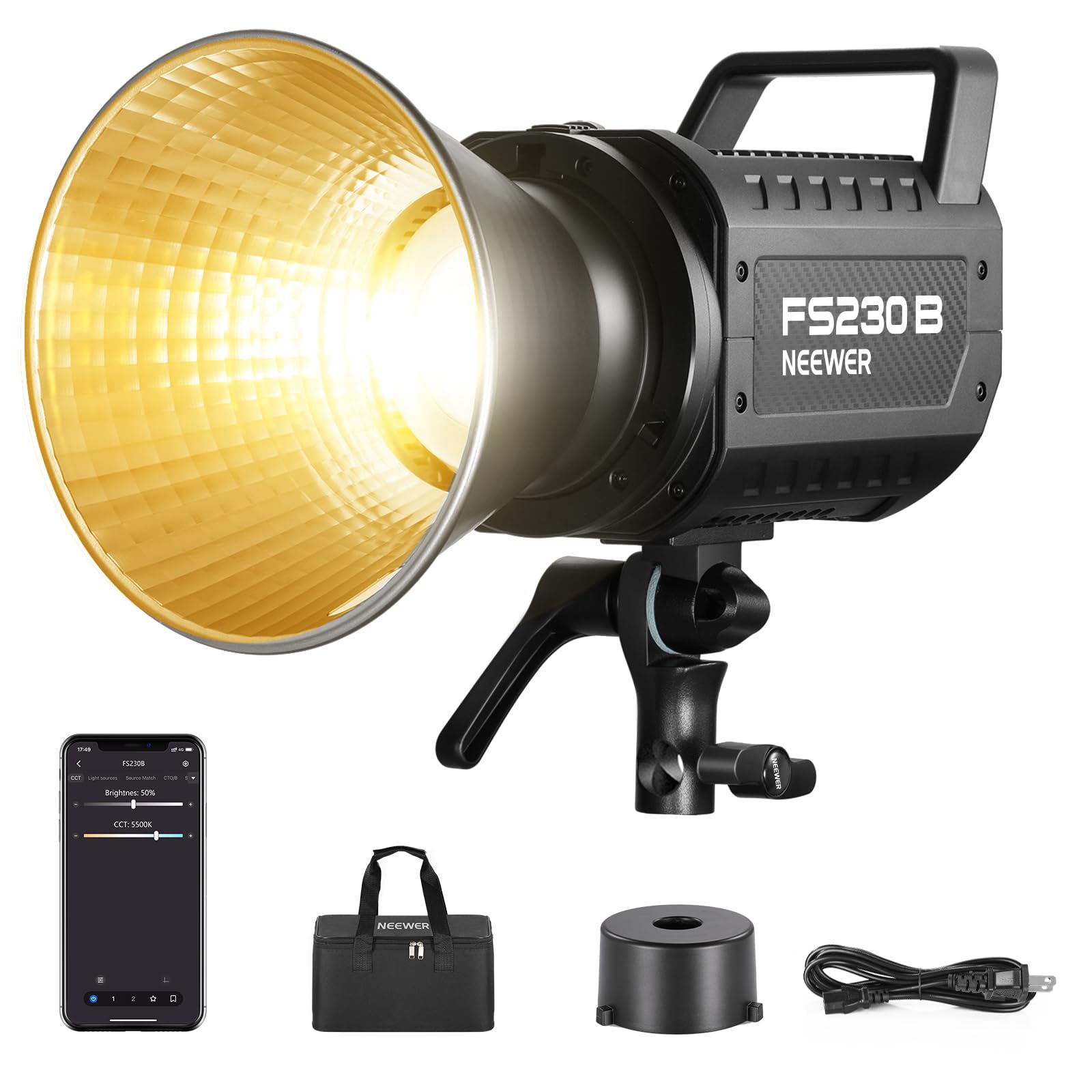 Foto 1 | Lámpara Led De Vídeo Neewer Fs230b, 230 W, Bicolor Cob, 110000 Lux - Venta Internacional.