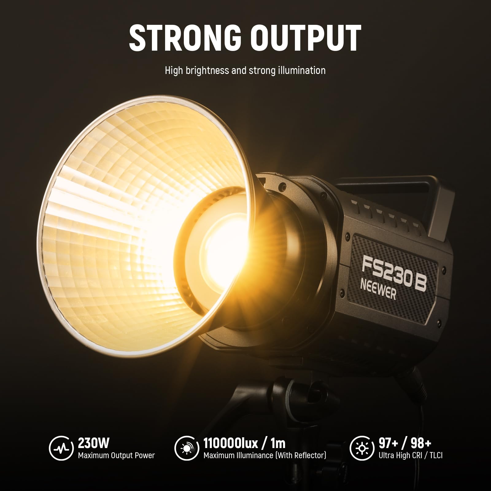 Foto 2 | Lámpara Led De Vídeo Neewer Fs230b, 230 W, Bicolor Cob, 110000 Lux - Venta Internacional.