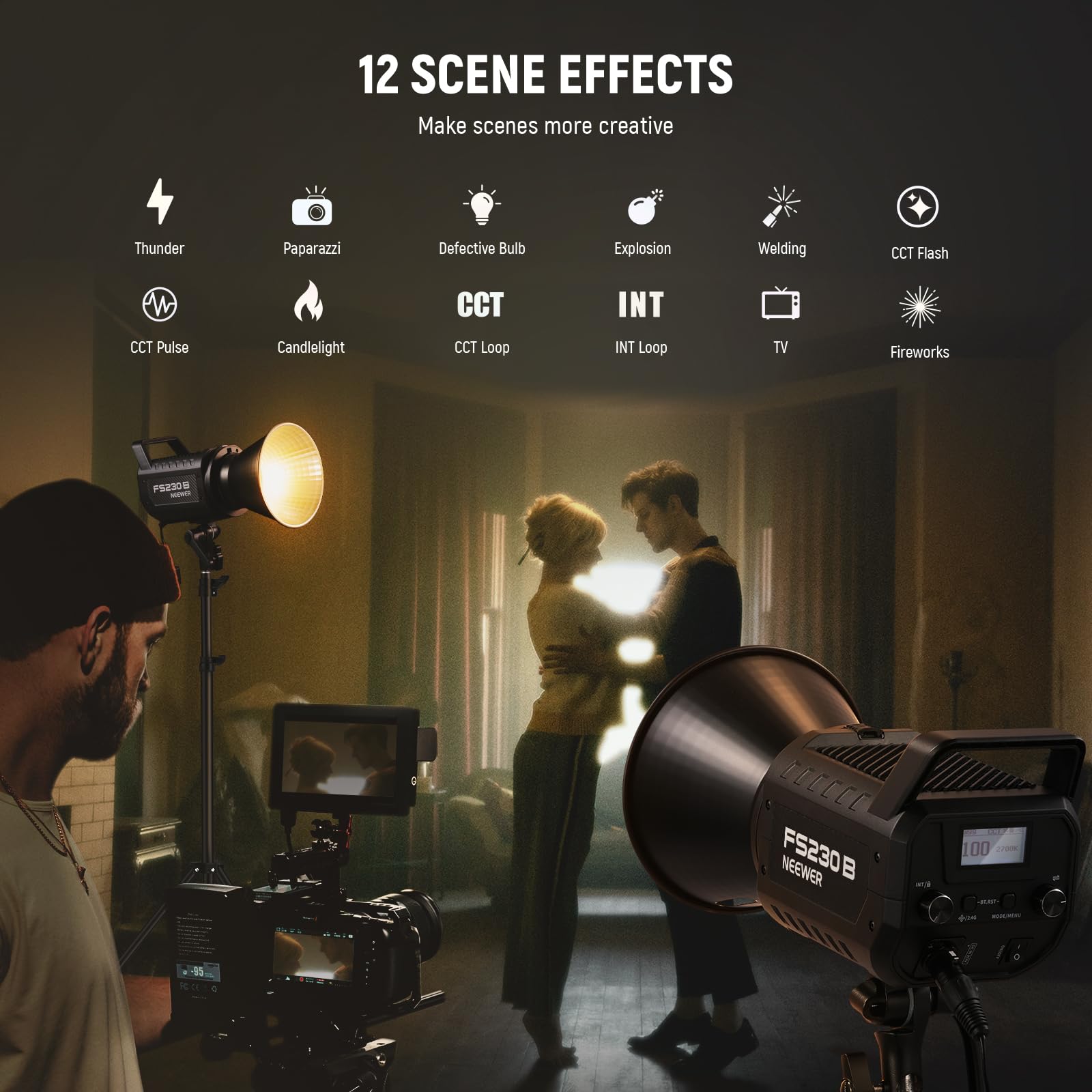 Foto 6 | Lámpara Led De Vídeo Neewer Fs230b, 230 W, Bicolor Cob, 110000 Lux - Venta Internacional.