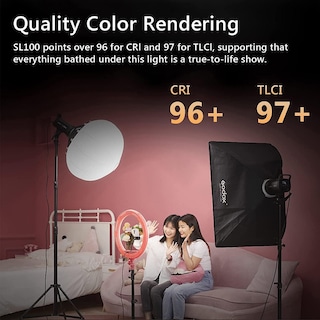 Foto 6 | Lámpara De Vídeo Led Godox Sl100bi De 100 W Bicolor Con Mando A Distancia - Venta Internacional.