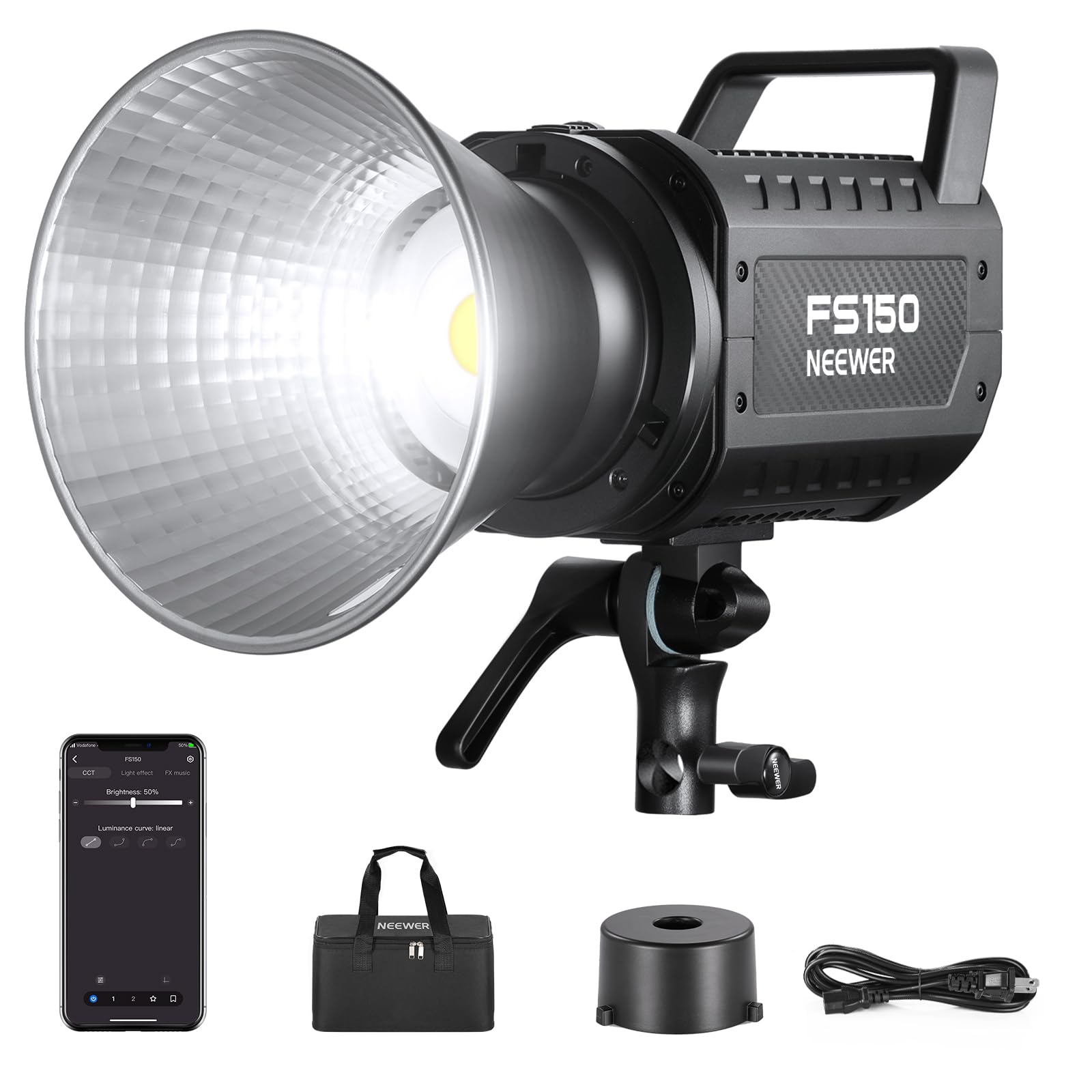 Lámpara De Vídeo Led Neewer Fs150 130w 5600k Cri97+ Con 9 Efectos - Venta Internacional.