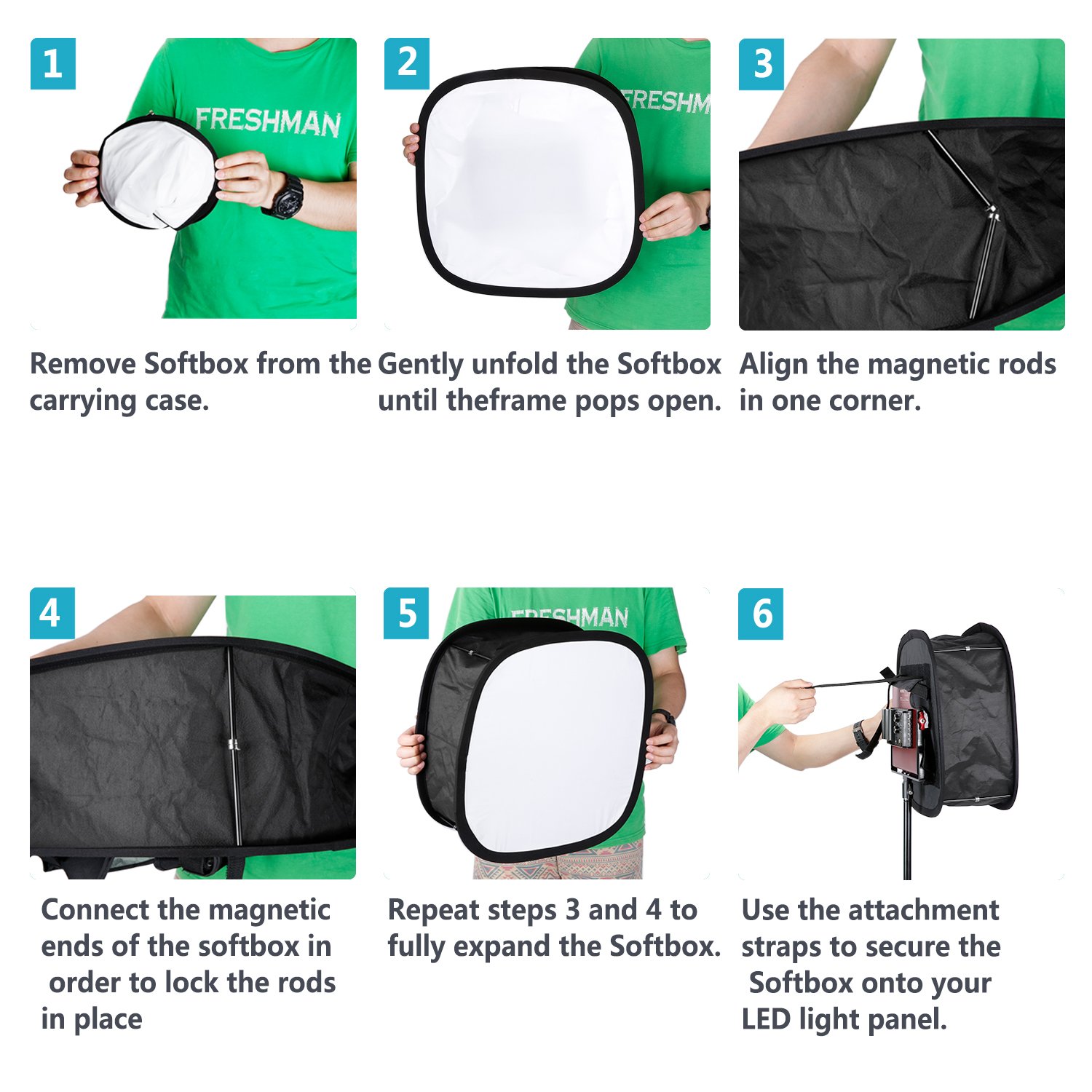 Foto 4 pulgar | Panel De Luz Led Softbox Neewer Para 60 Paneles Led (paquete De 2) - Venta Internacional.
