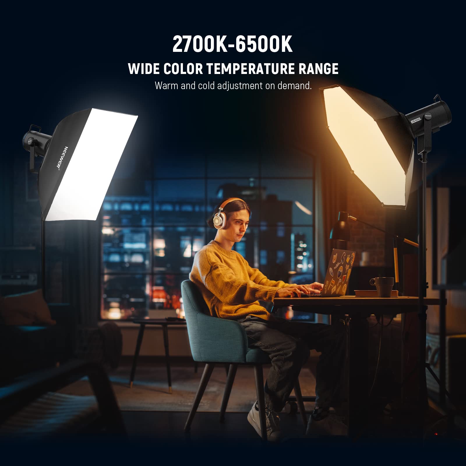 Foto 3 pulgar | Lámpara Led De Vídeo Neewer Cb200b 210w 9000lux 2700k-6500k - Venta Internacional.