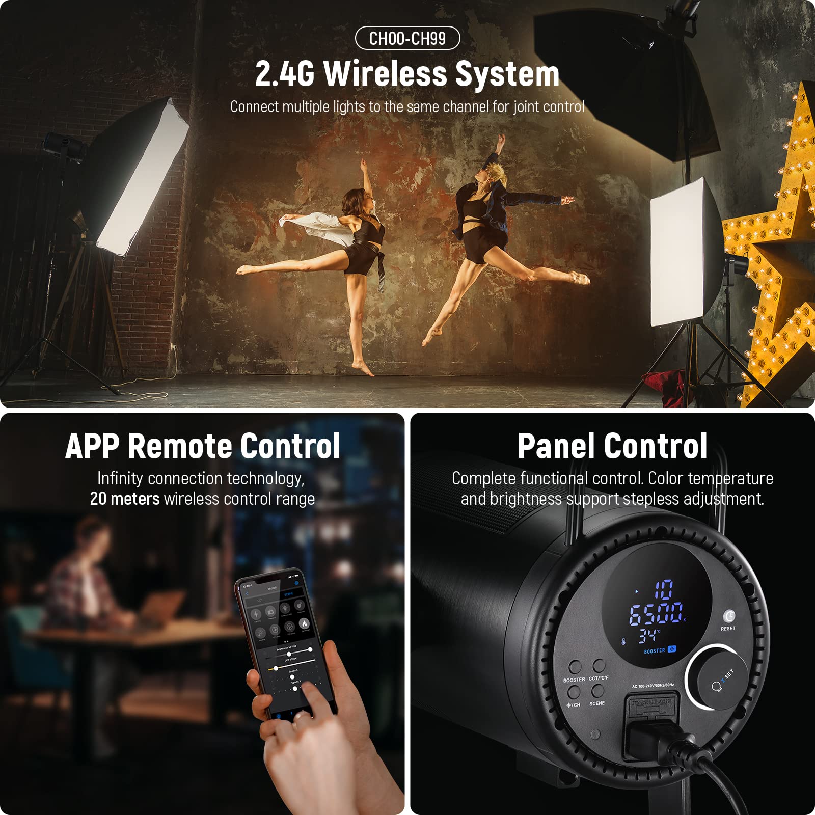 Foto 5 pulgar | Lámpara Led De Vídeo Neewer Cb200b 210w 9000lux 2700k-6500k - Venta Internacional.