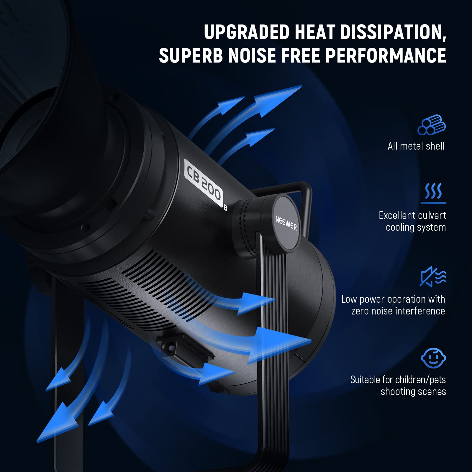 Foto 6 pulgar | Lámpara Led De Vídeo Neewer Cb200b 210w 9000lux 2700k-6500k - Venta Internacional.