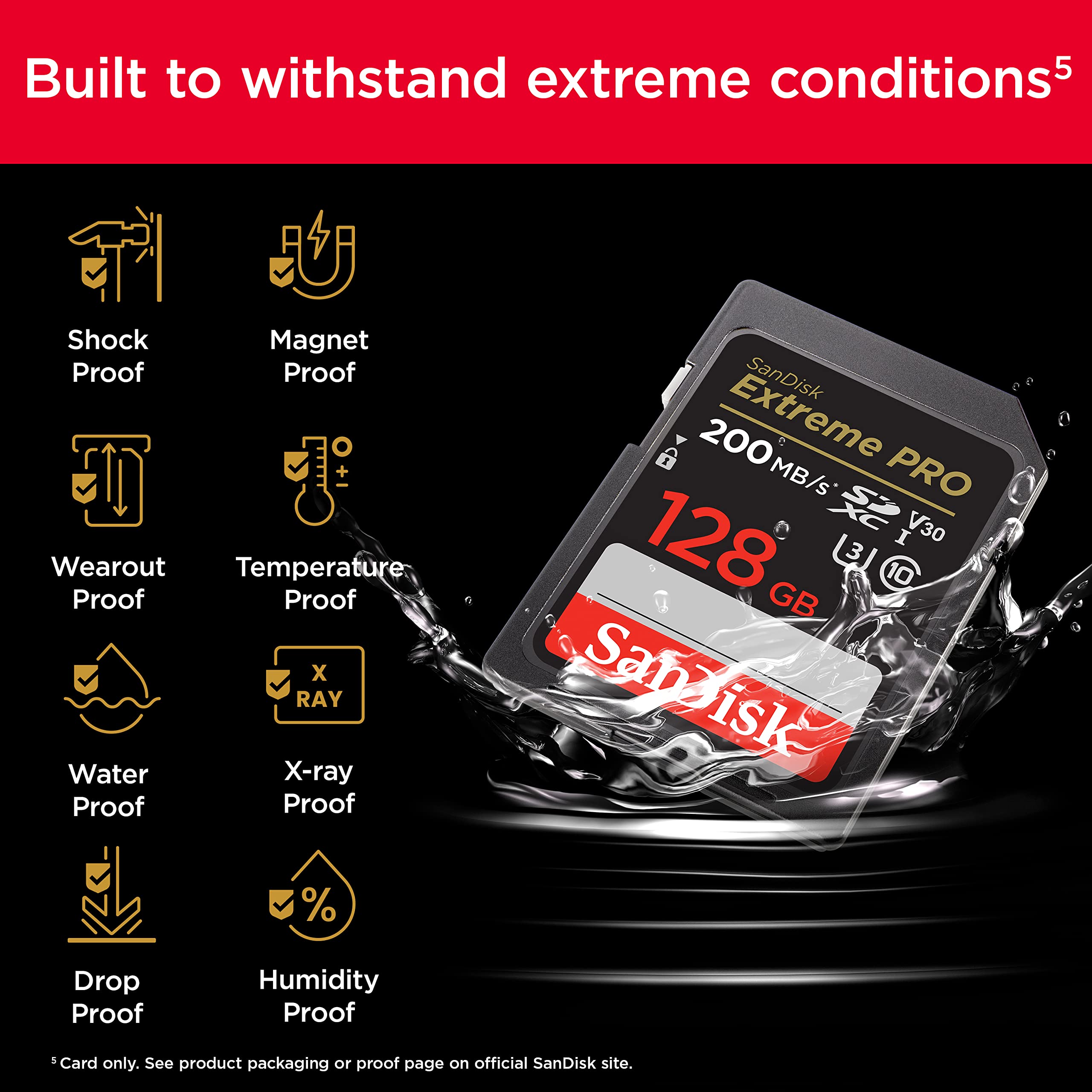 Foto 6 pulgar | Tarjeta De Memoria Sandisk Extreme Pro Sdxc 128gb Uhs-i C10 V30 4k - Venta Internacional