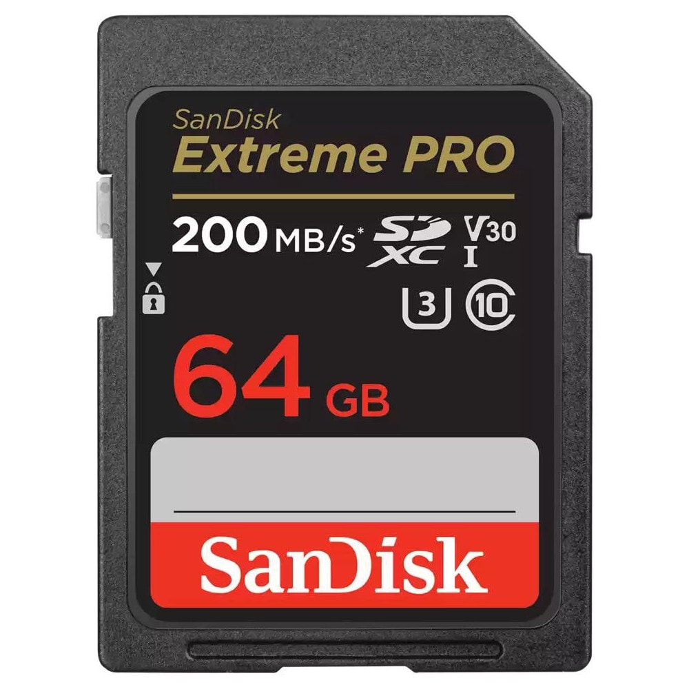 Tarjeta de Memoria Sandisk Extreme Pro 64GB 200MB/s $1,800