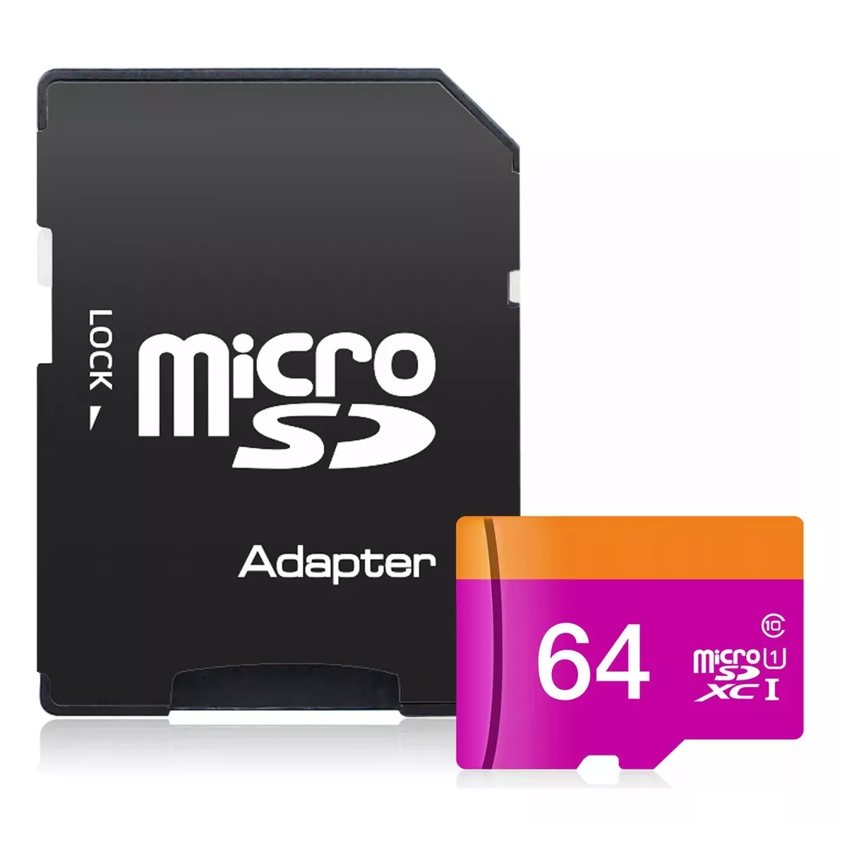 Foto 2 pulgar | Memoria Micro Sd 64gb Adaptador Clase 10 Full Hd Eo Safe Imports Esi-15359 Negro