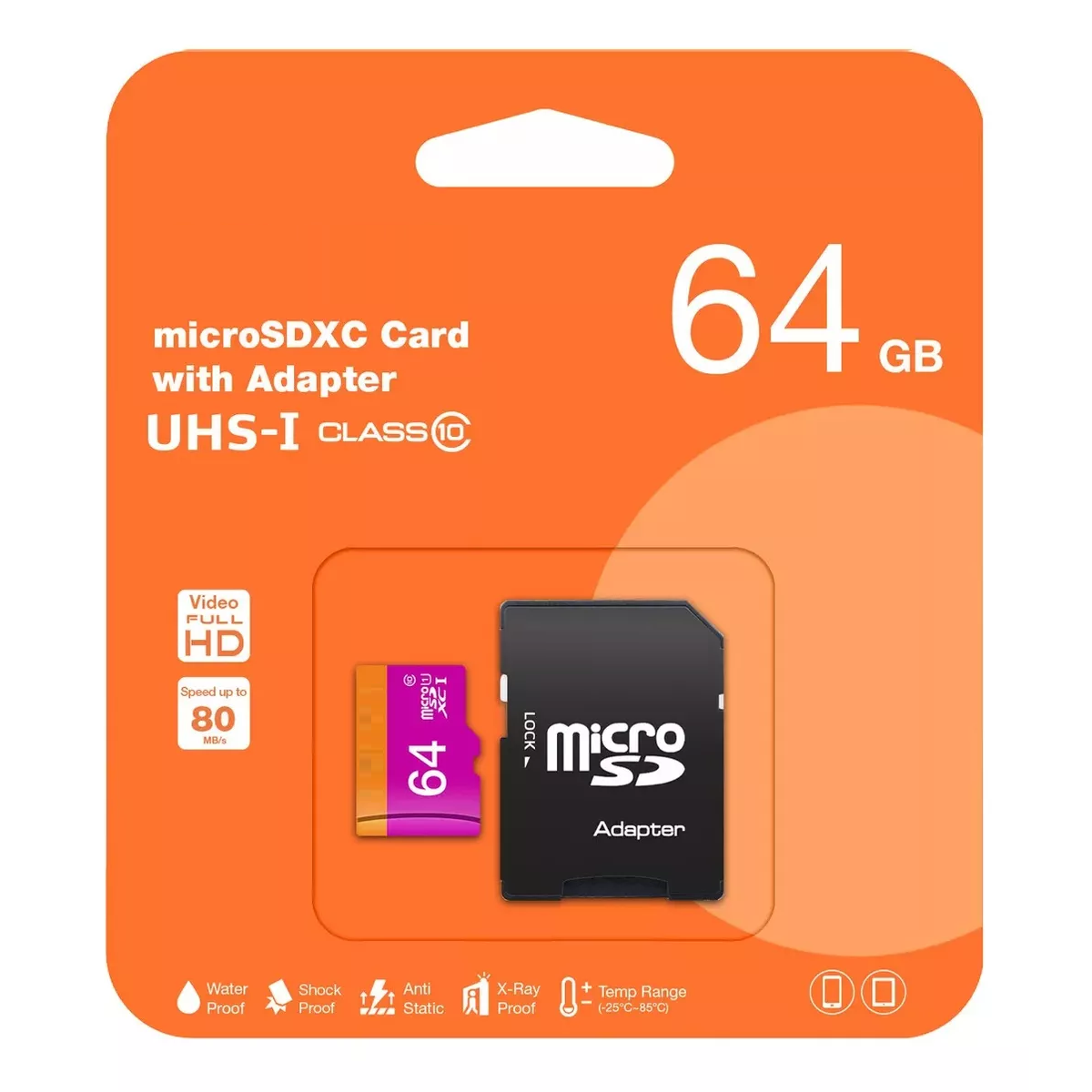 Foto 4 pulgar | Memoria Micro Sd 64gb Adaptador Clase 10 Full Hd Eo Safe Imports Esi-15359 Negro