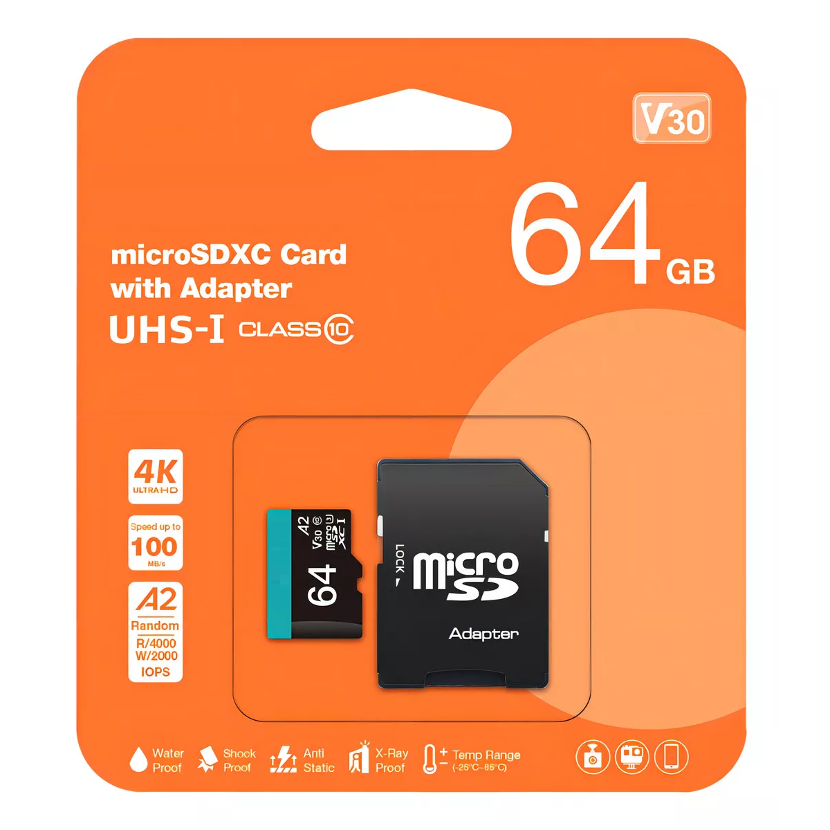 Foto 2 | Tarjeta De Memoria Con Adaptador Sd 64gb Eo Safe Imports Esi-15360 Negro