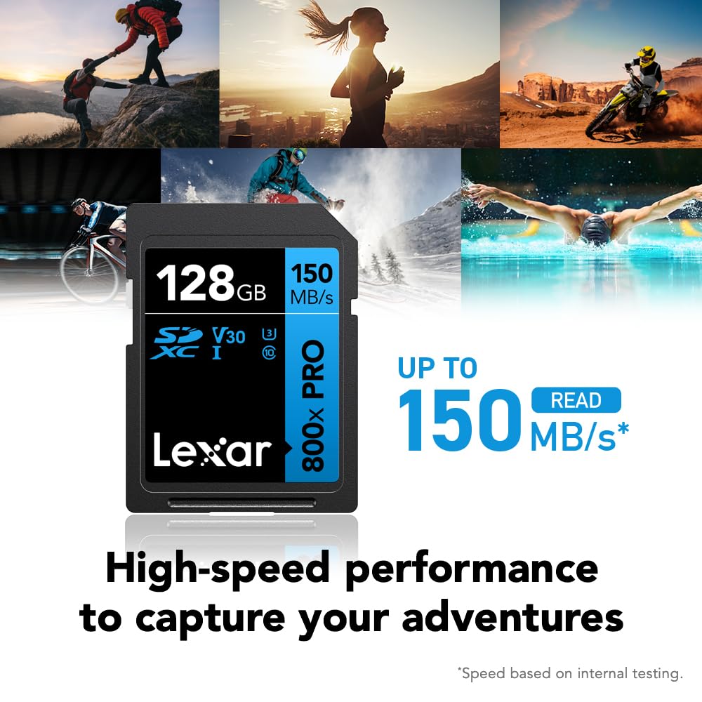 Foto 3 pulgar | Tarjeta De Memoria Lexar De 128 Gb (paquete De 2) De Alto Rendimiento 800x Pro - Venta Internacional.