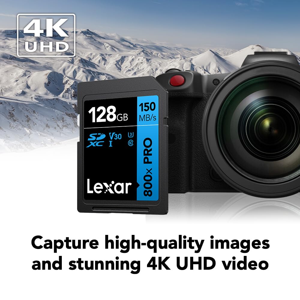 Foto 4 pulgar | Tarjeta De Memoria Lexar De 128 Gb (paquete De 2) De Alto Rendimiento 800x Pro - Venta Internacional.
