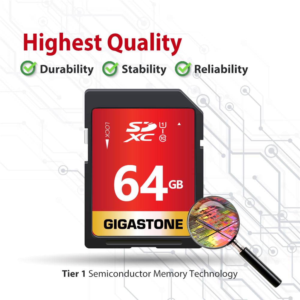 Foto 8 pulgar | Tarjeta Sd Gigastone 64gb Uhs-i U1 Clase 10 Tarjeta De Memoria Sdxc X10 X10 - Venta Internacional.