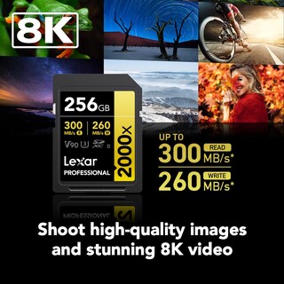 Foto 2 | Tarjeta De Memoria Lexar Professional 2000x 256gb Sdxc Uhs-ii V90 - Venta Internacional.