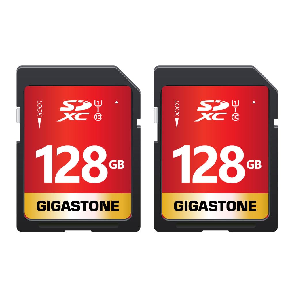 Tarjeta Sd Gigastone De 128 Gb, Uhs-i U1, Clase 10, Sdxc, Paquete De 2 - Venta Internacional.