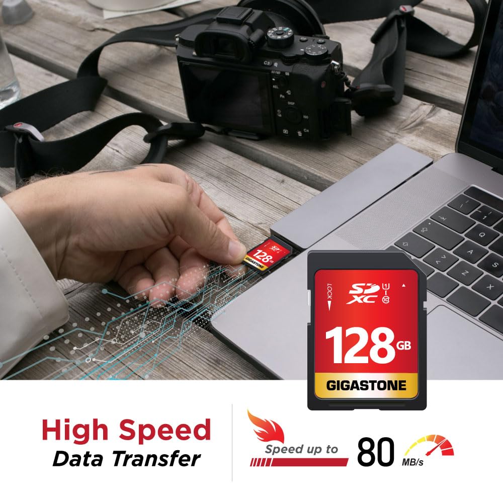 Foto 3 | Tarjeta Sd Gigastone De 128 Gb, Uhs-i U1, Clase 10, Sdxc, Paquete De 2 - Venta Internacional.