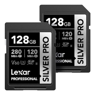 Foto 1 | Tarjeta De Memoria Lexar Professional Silver Pro Sdxc 128gb (paquete De 2) - Venta Internacional.