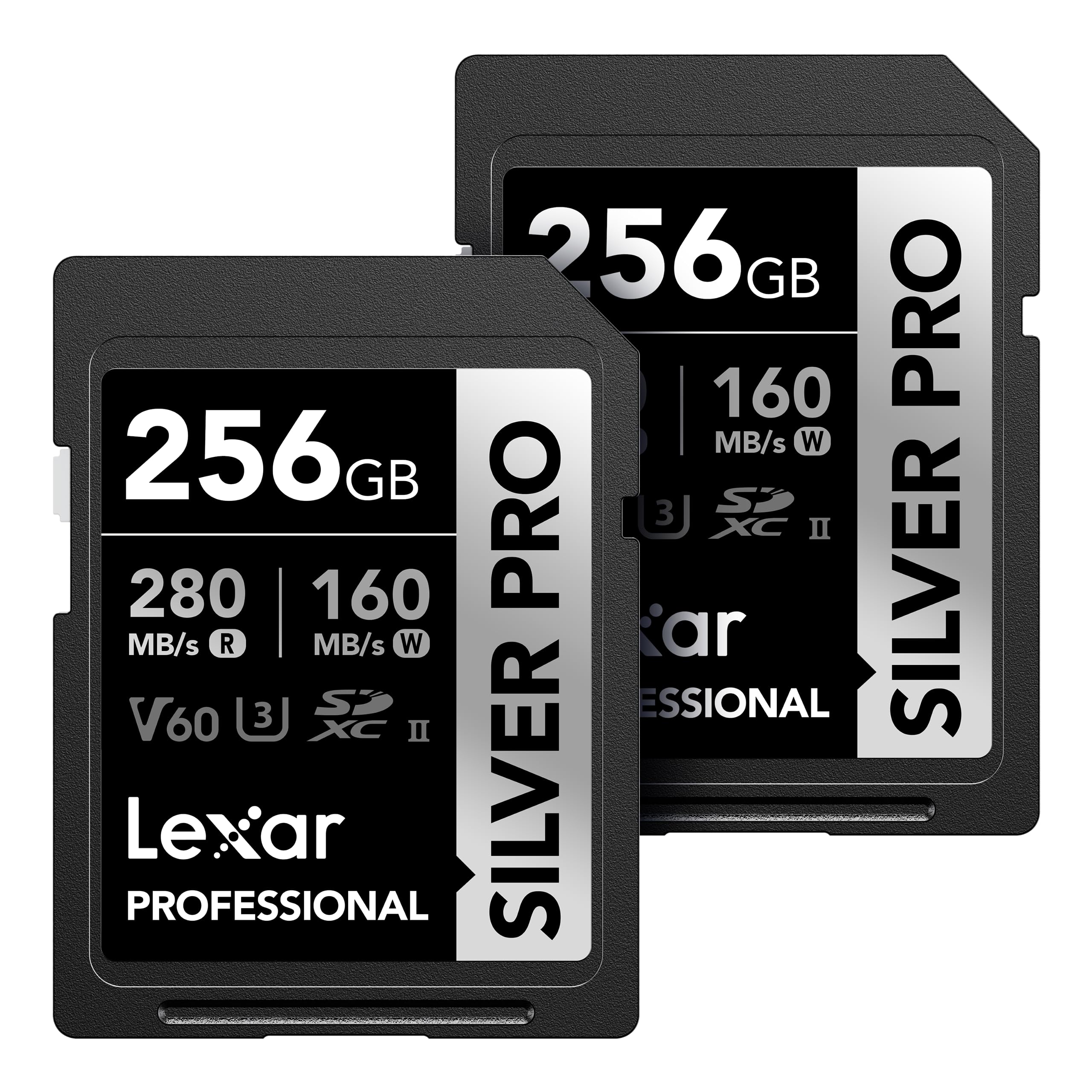 Foto 2 pulgar | Tarjeta De Memoria Lexar Professional Silver Pro Sdxc 256gb (paquete De 2) - Venta Internacional.