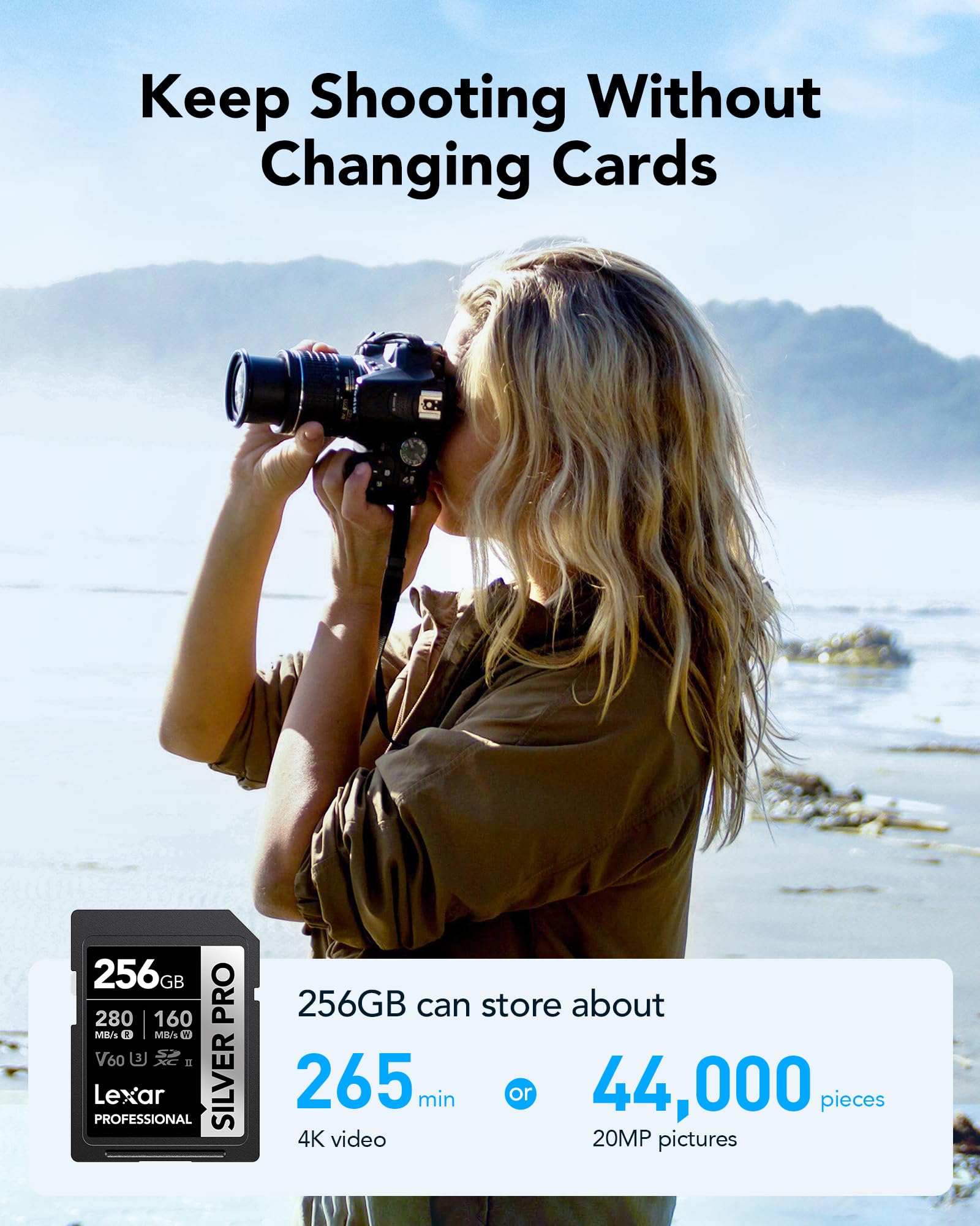 Foto 2 | Tarjeta De Memoria Lexar Professional Silver Pro Sdxc 256gb (paquete De 2) - Venta Internacional.